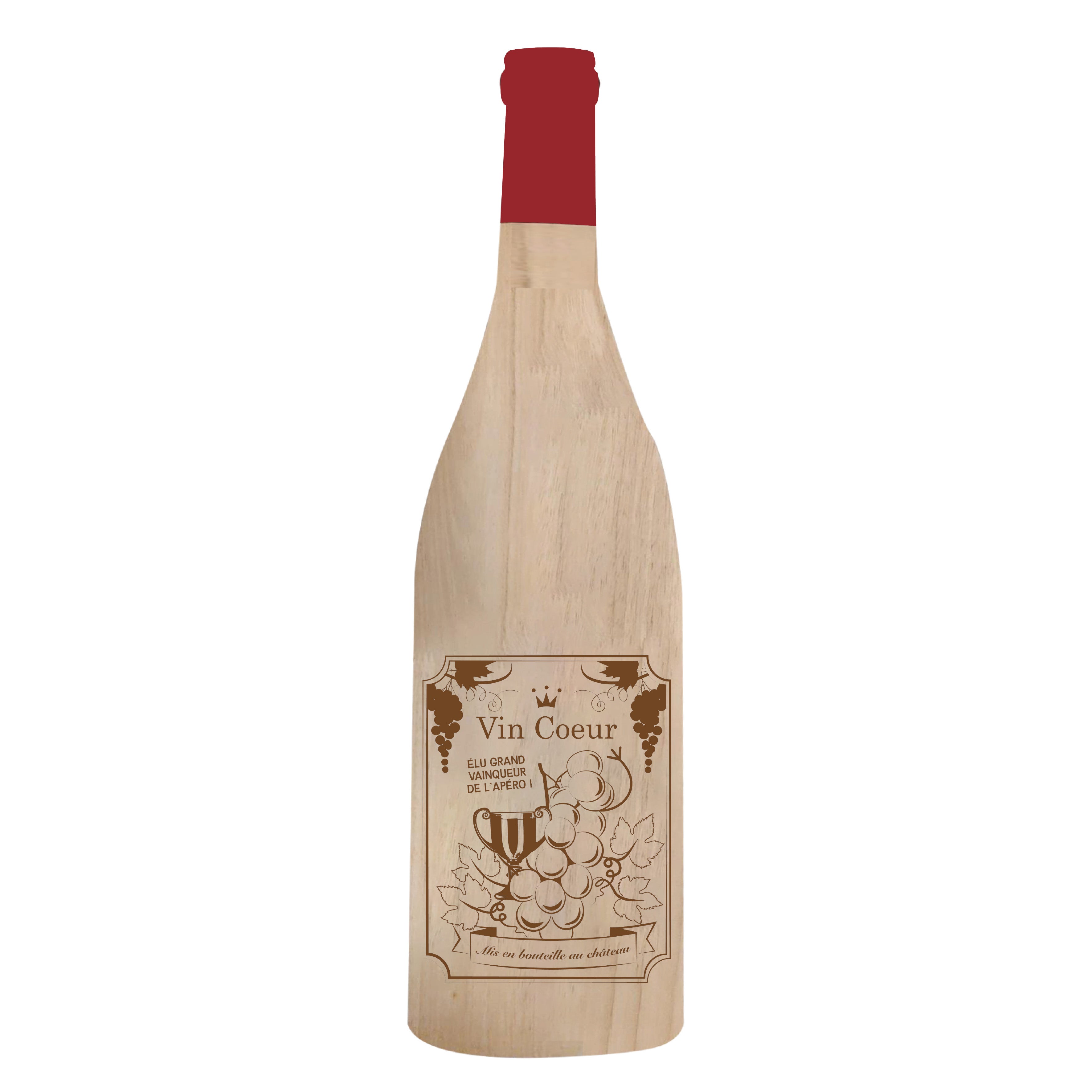 PLANCHE A DECOUPER FORME BOUTEILLE VIN LUDIQUE