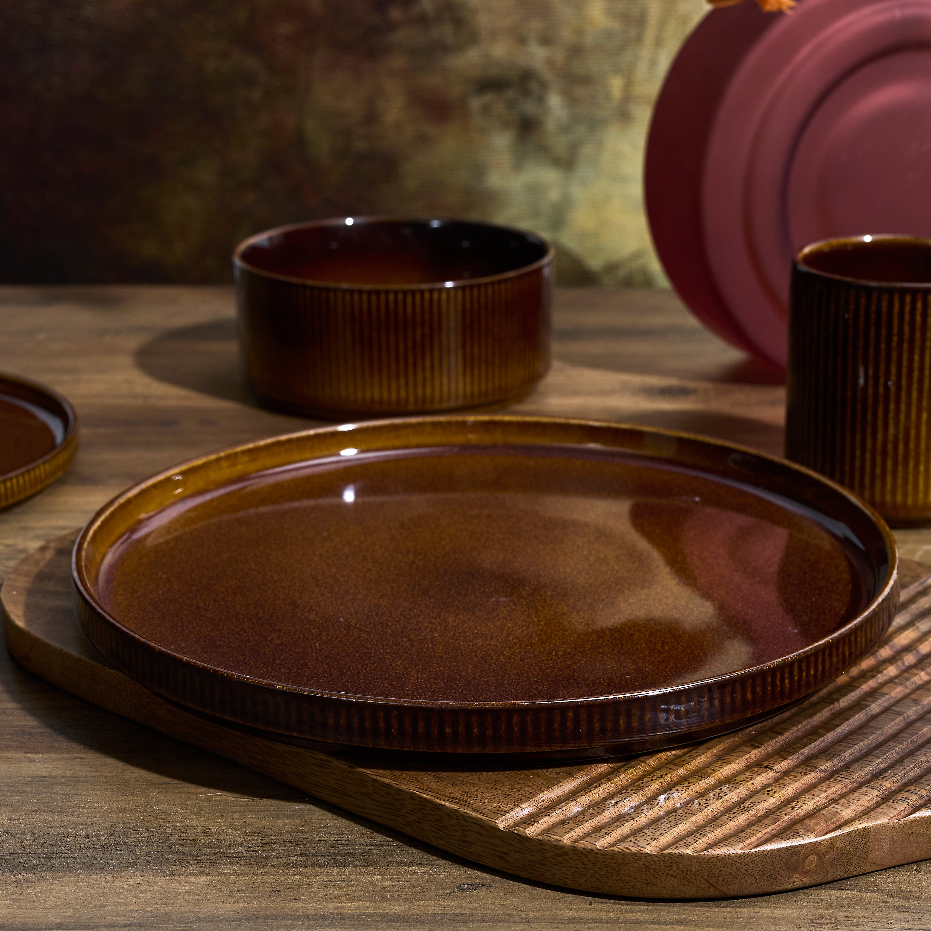 ASSIETTE YSIA D25CM - LOT DE 6