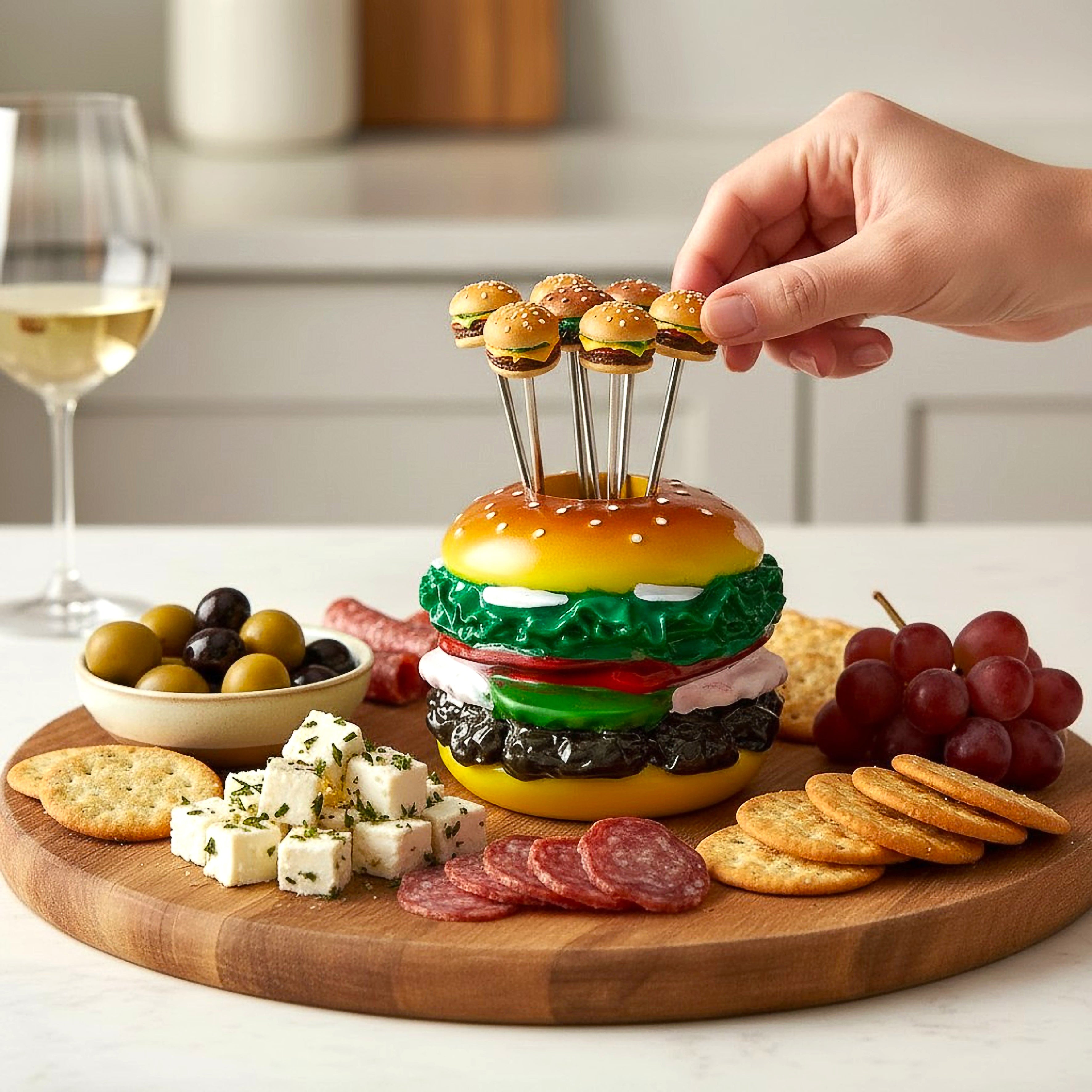 PIQUE APERO X5 FORME HAMBURGER LUDIQUE