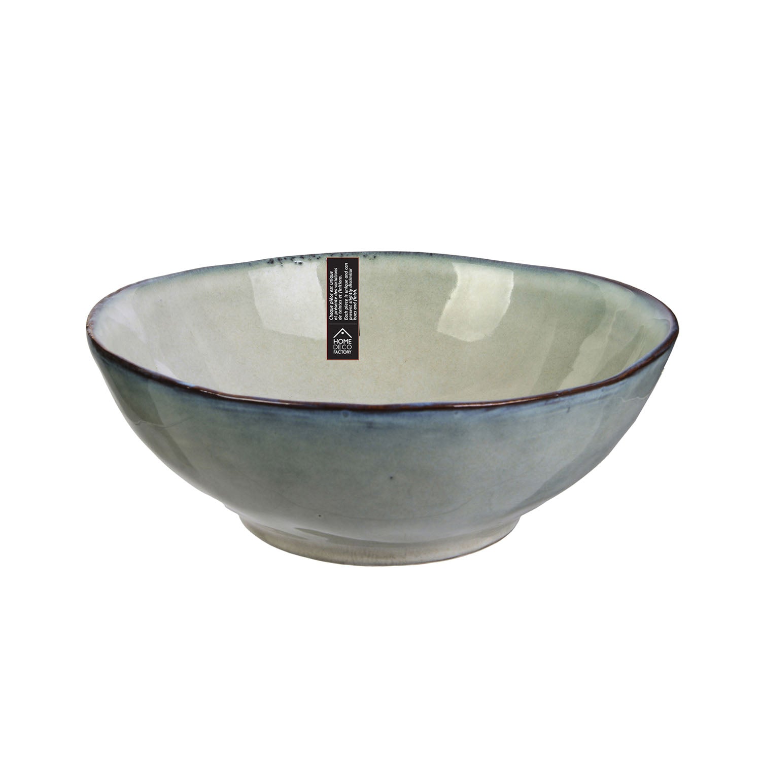 BOL 80CL AU GRES DU TEMPS D19.5CM GRIS - LOT DE 4