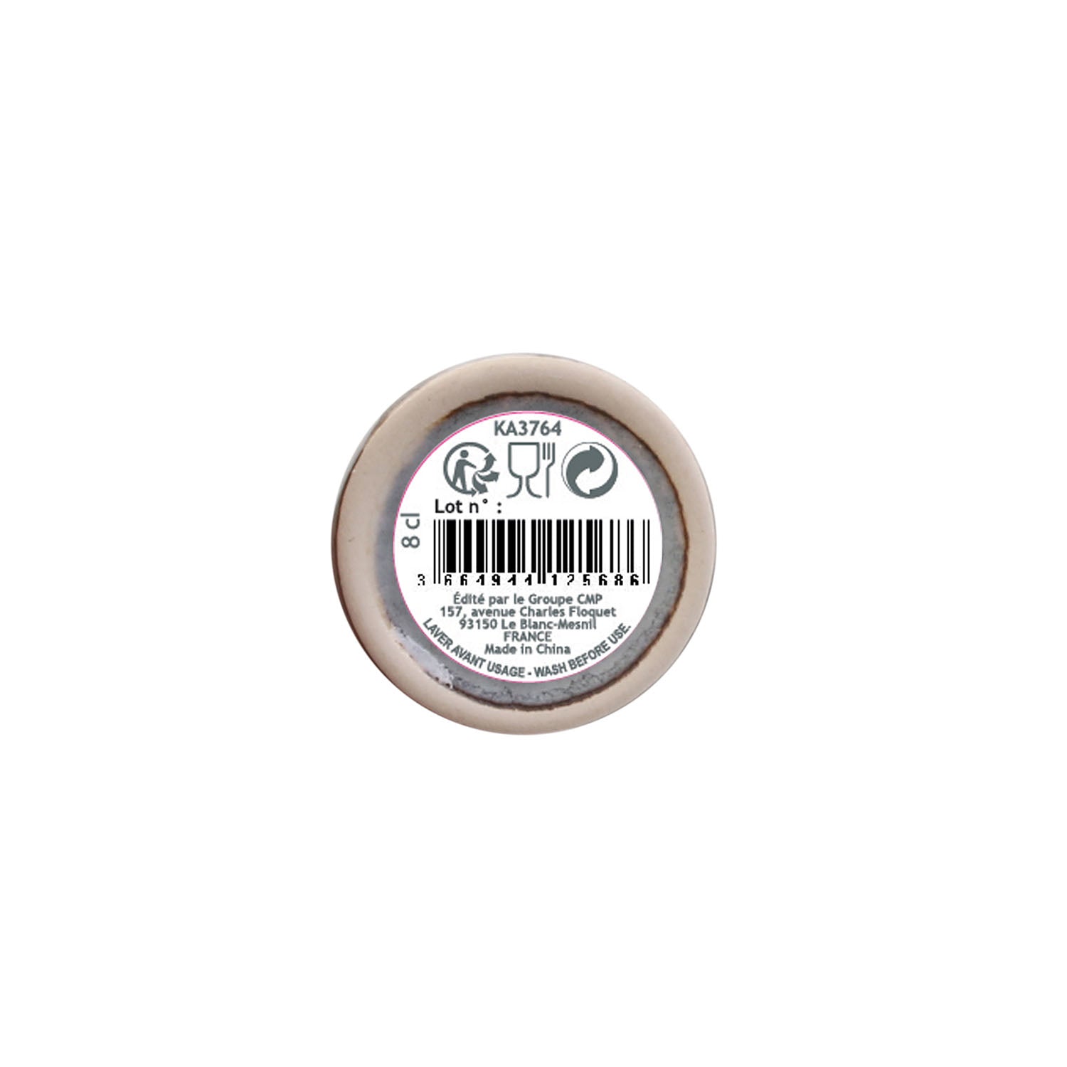 GOBELET EXPRESSO 8CL AU GRES DU TEMPS GRIS