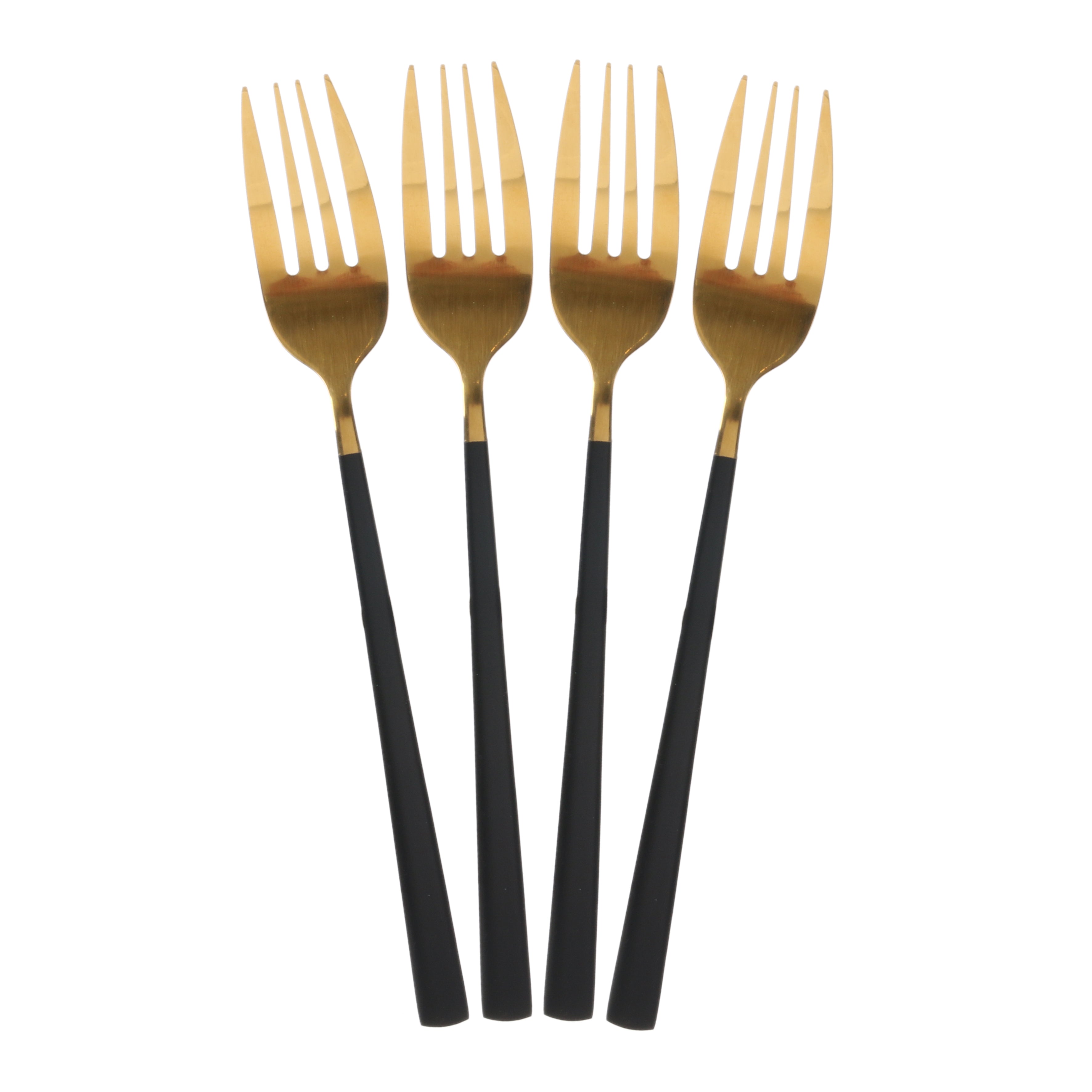 MENAGERE 16 PIECES GOLD MANCHE NOIR SOFIA