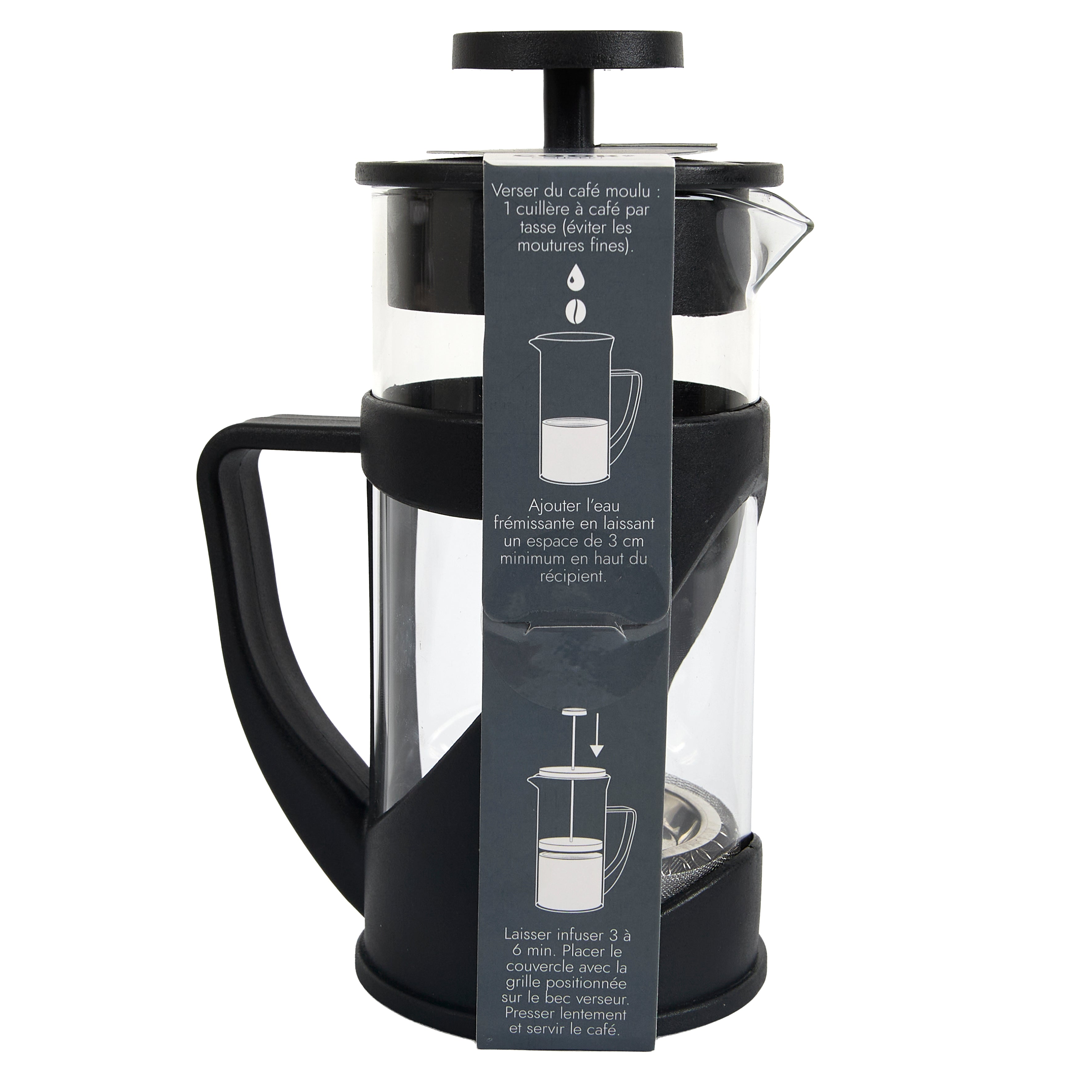 CAFETIERE A PISTON NOIR 35CL 3 TASSES