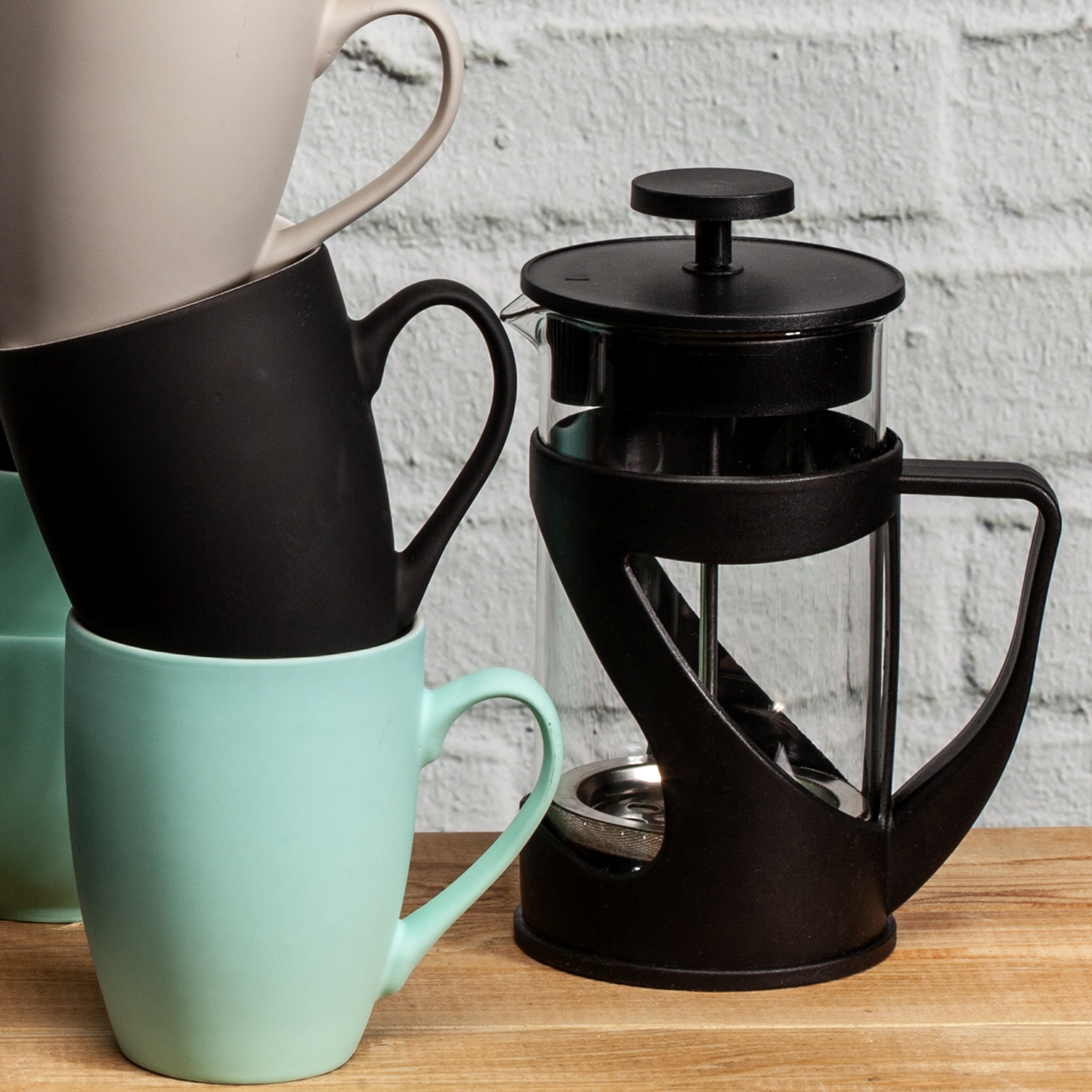 CAFETIERE A PISTON NOIR 60CL 5 TASSES