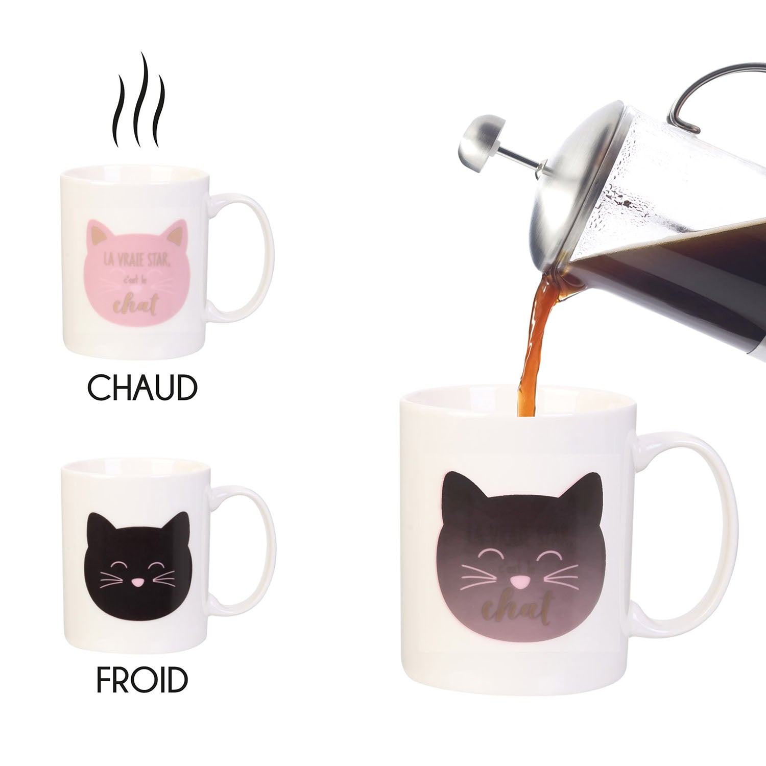 MUG THERMOREACTIF CHAT 30CL