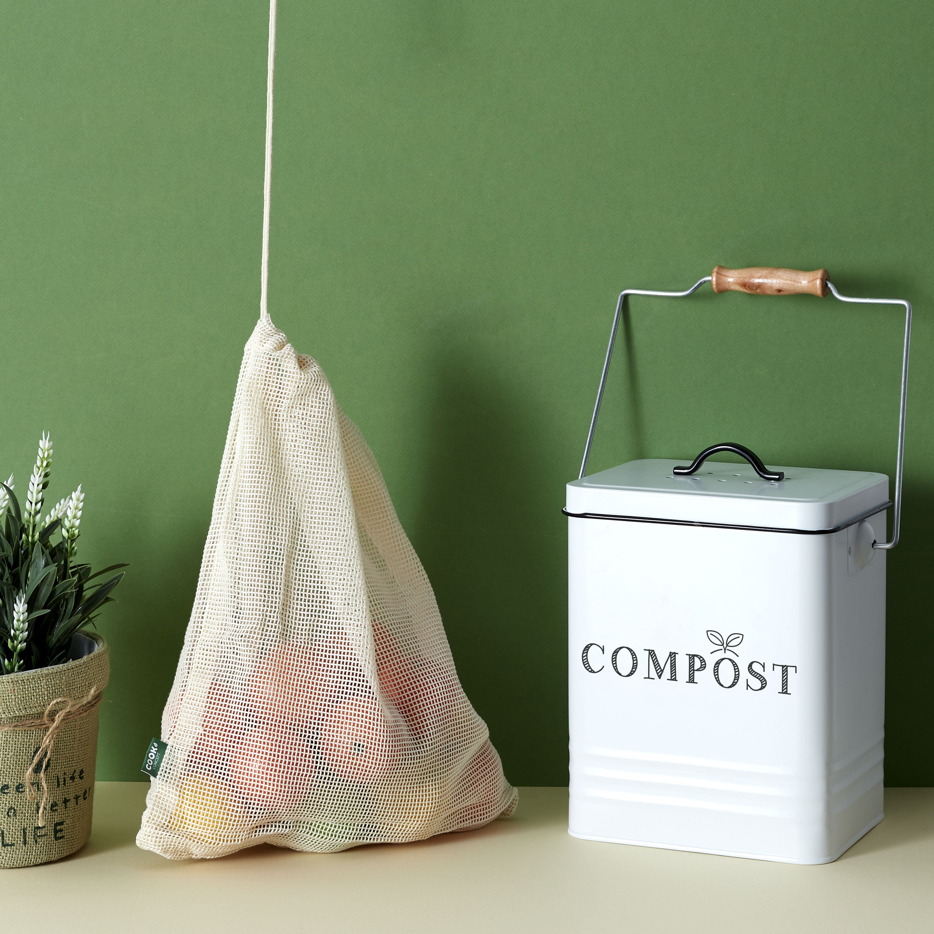POUBELLE DE COMPOSTAGE EN METAL 5L
