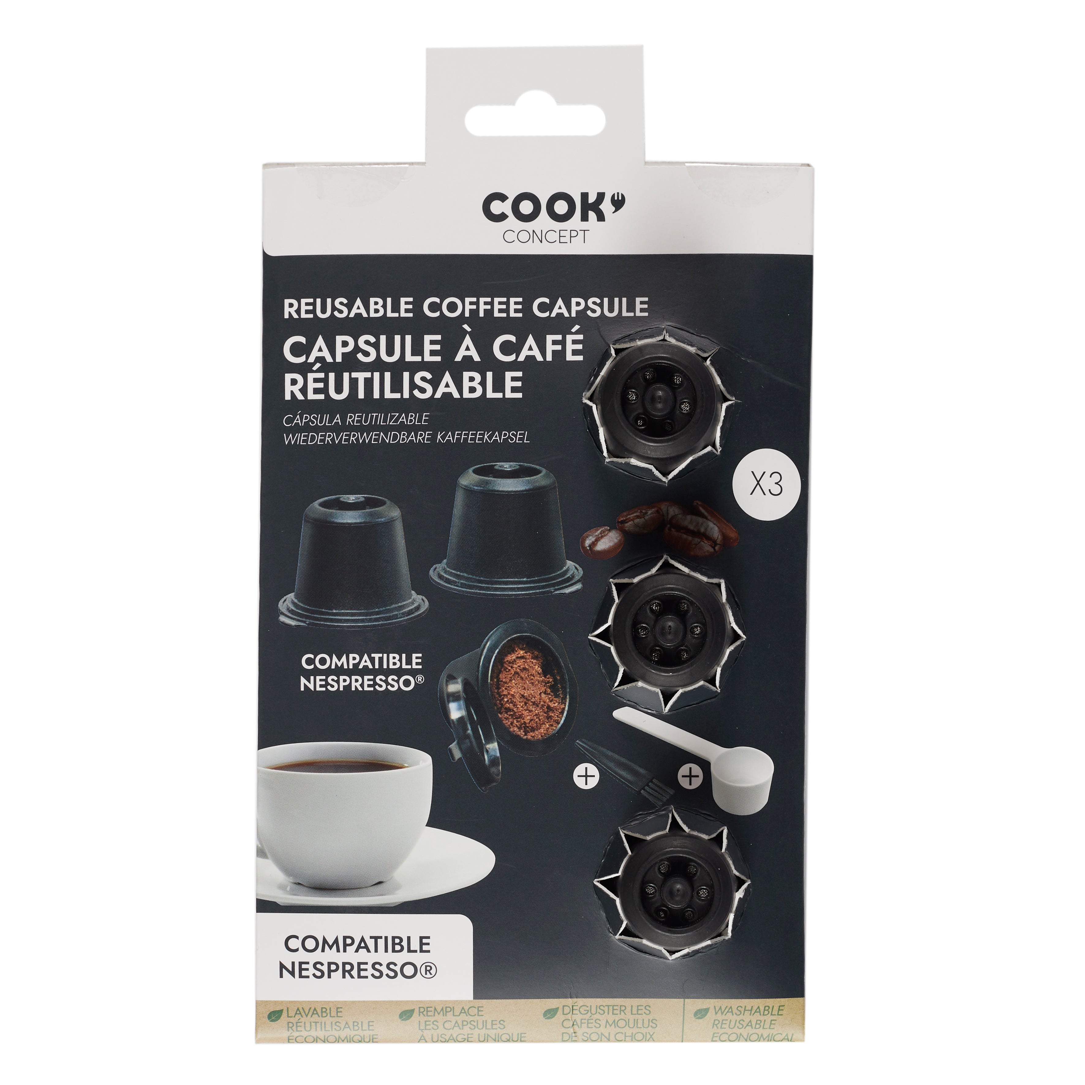 CAPSULE REUTILISABLE COMPATIBLE NESPRESSO X3