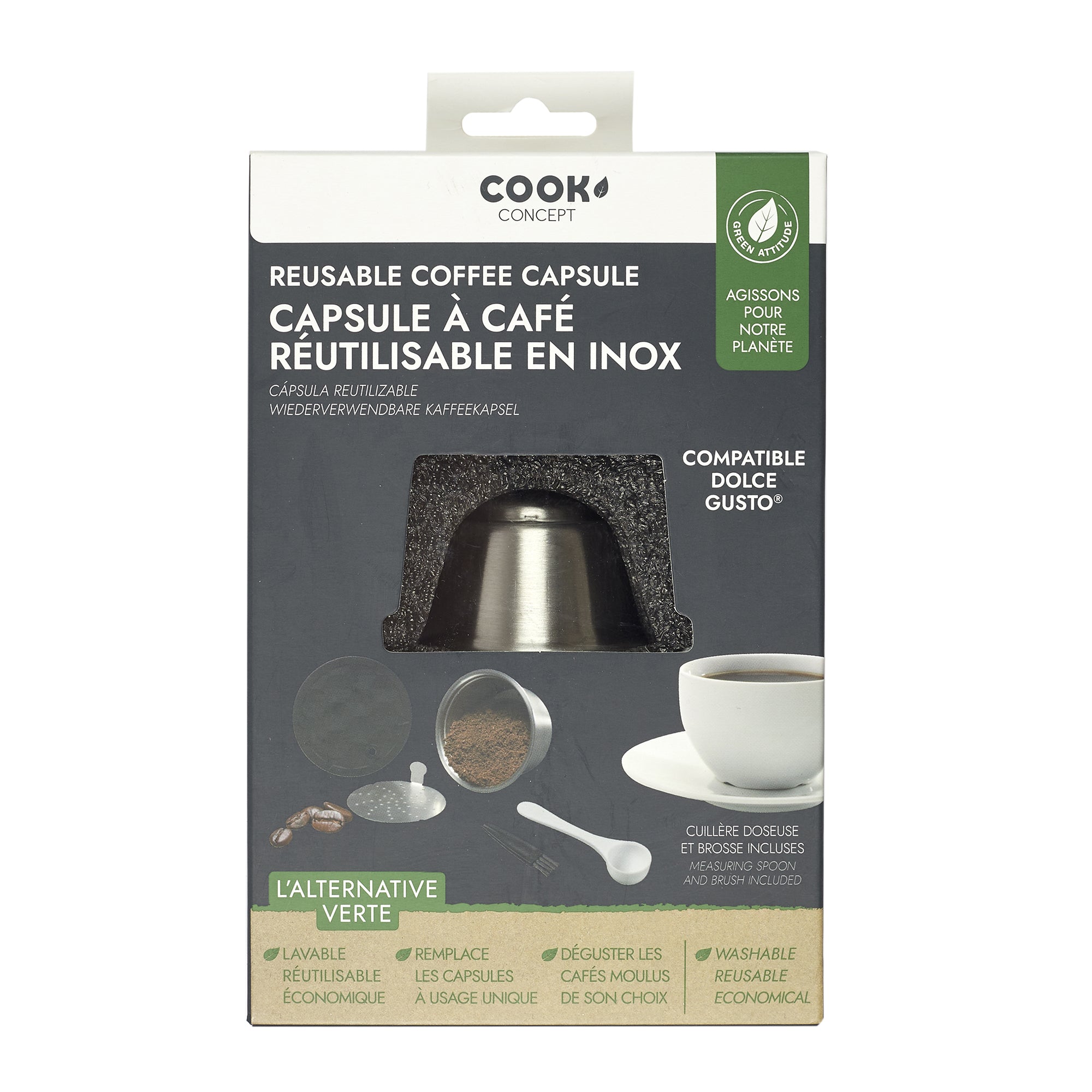 CAPSULE REUTILISABLE ACIER ADAPTE DOLCE GUSTO