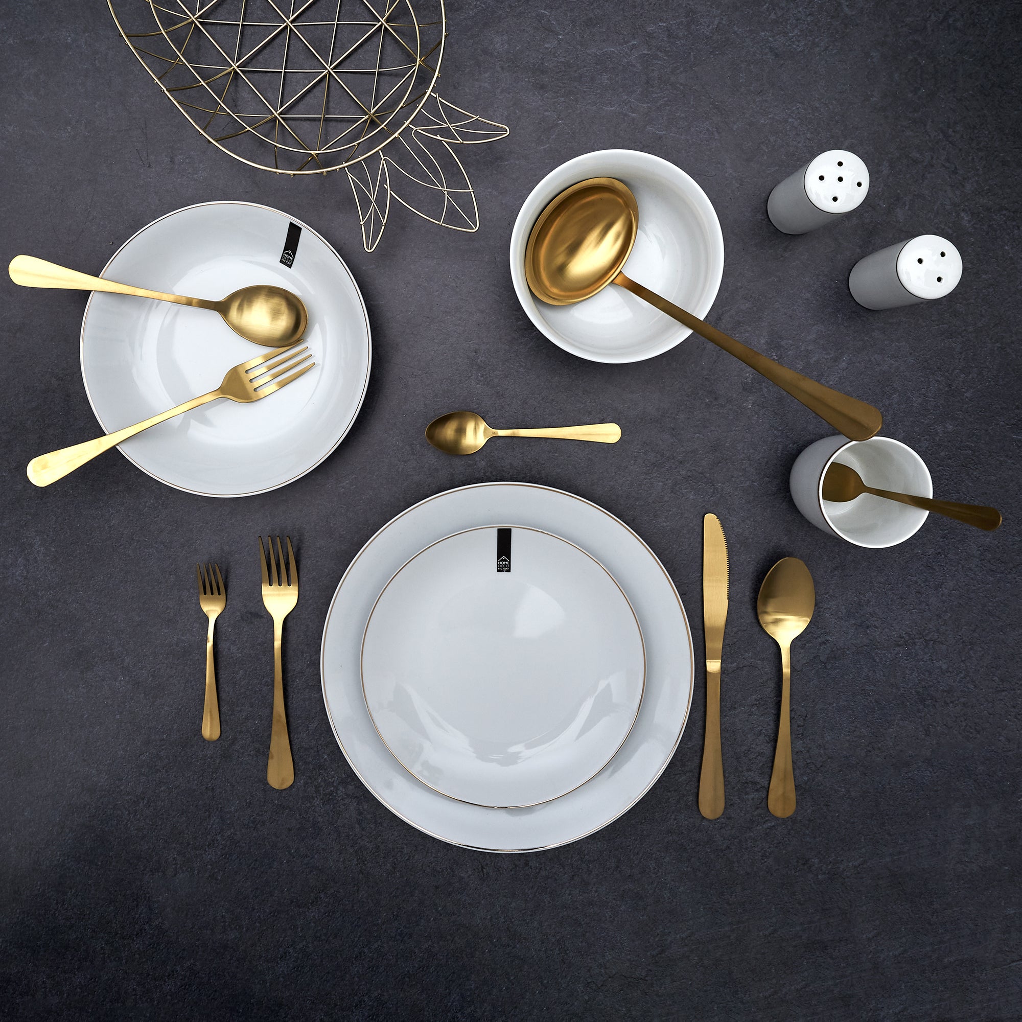 ASSIETTE LISERE DORE 26CM - LOT DE 4