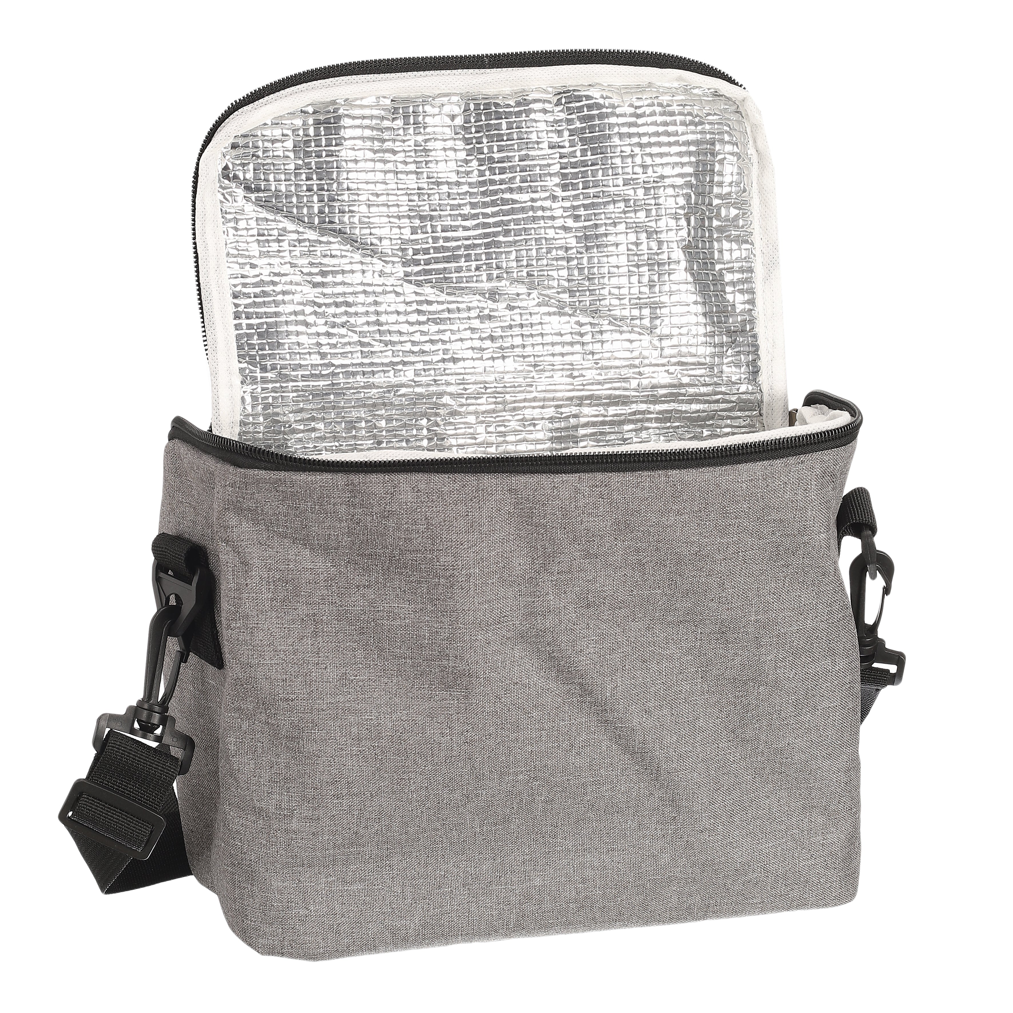 LUNCH BAG GRIS ZIPPE 26.5X21X12.5CM 5L