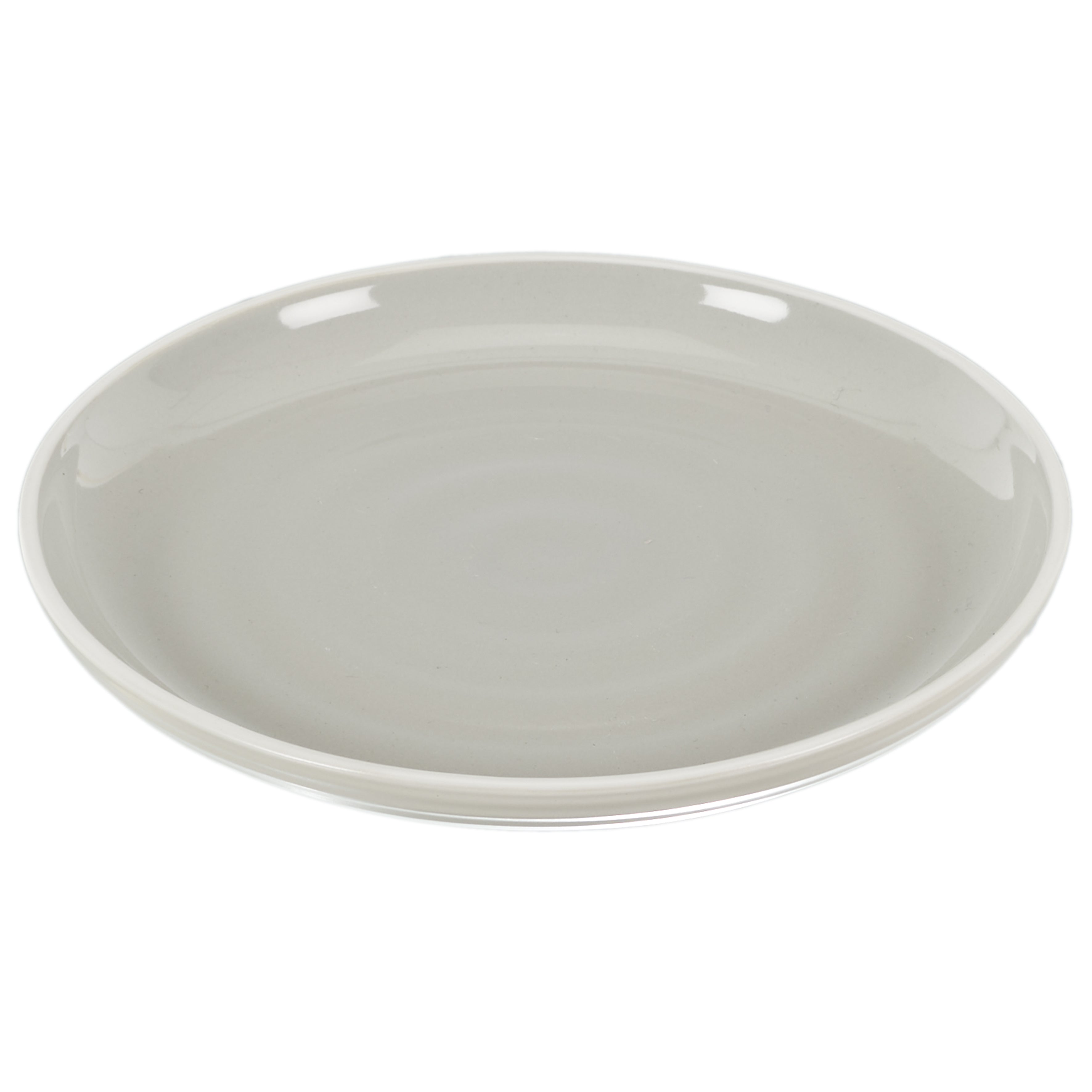 ASSIETTE BICOLORE GRISE 20CM - LOT DE 6