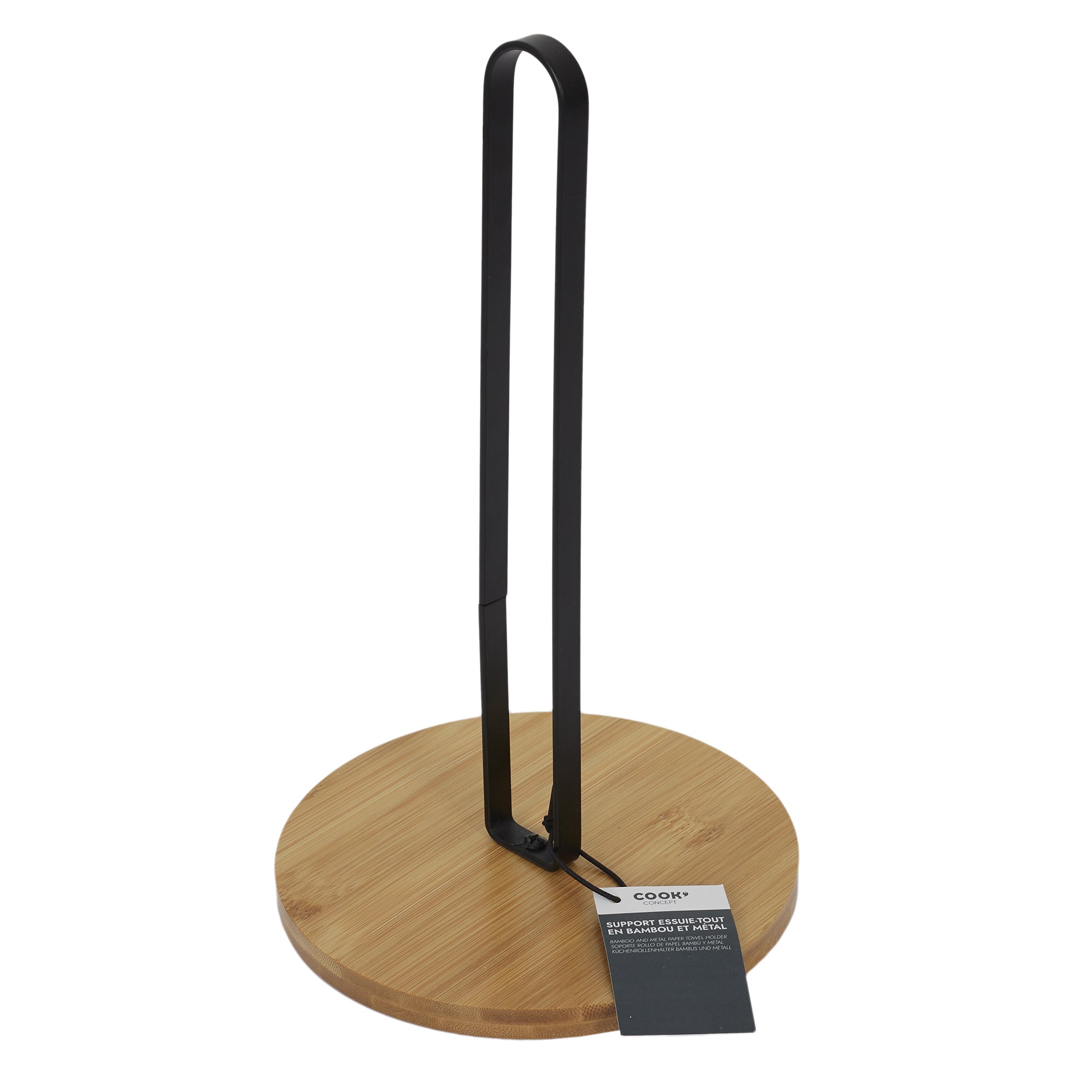 SUPPORT ESSUIE TOUT BAMBOU ET METAL 16X27.4CM