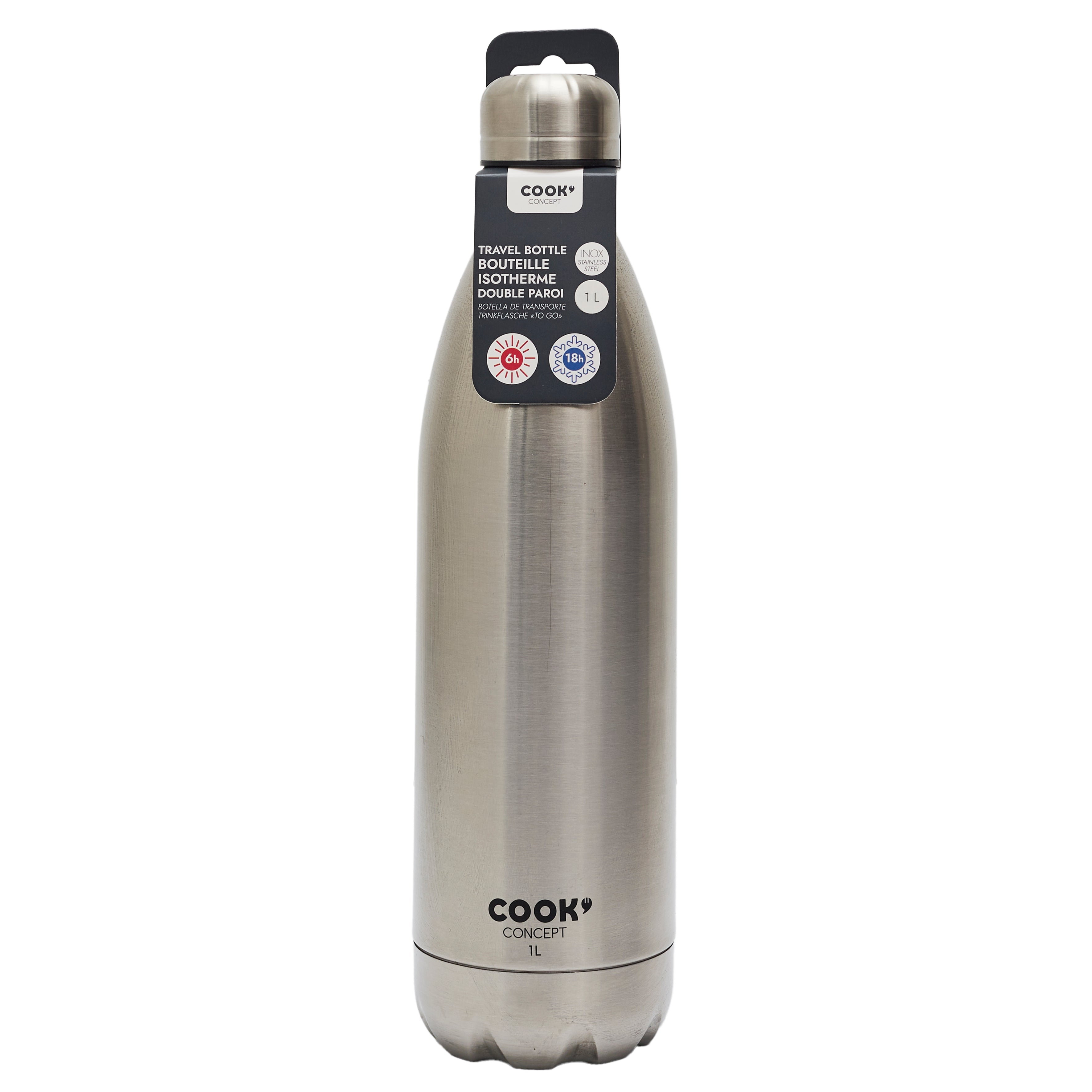 BOUTEILLE DE TRANSPORT ISOTHERME INOX 1L