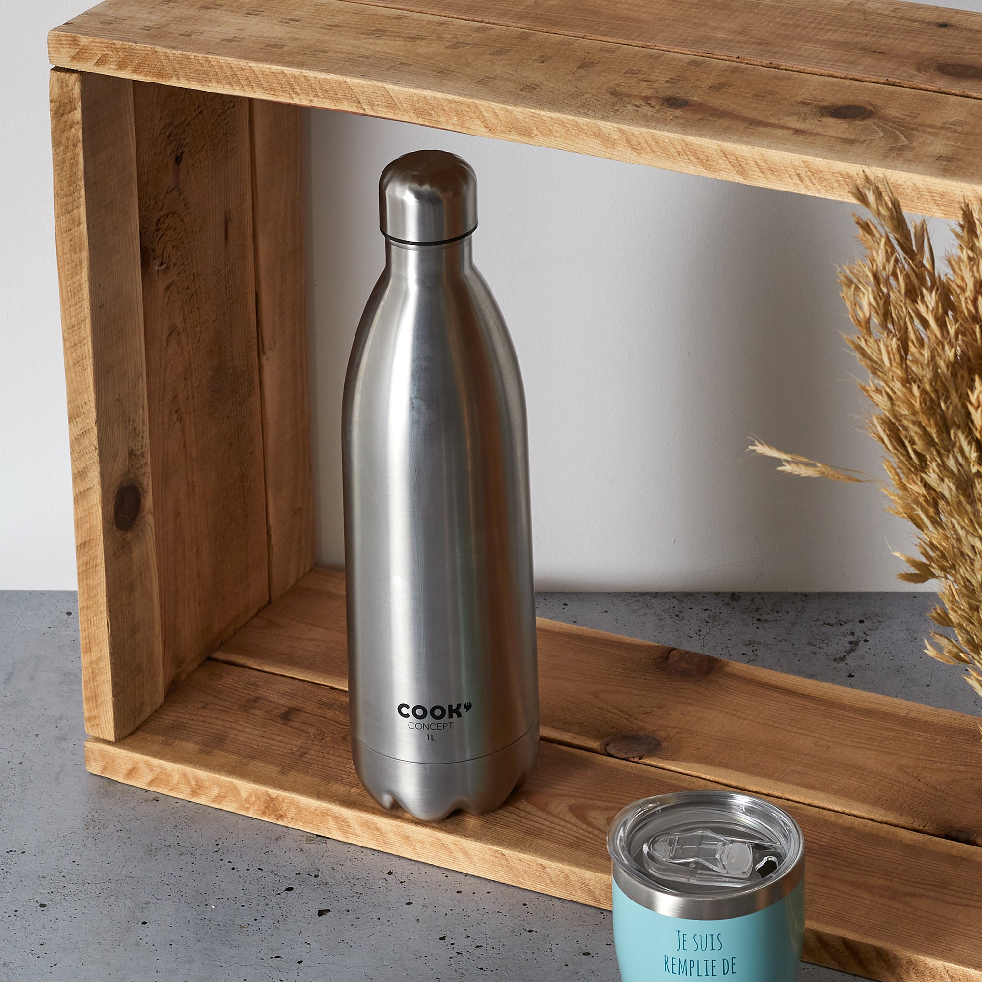 BOUTEILLE DE TRANSPORT ISOTHERME INOX 1L