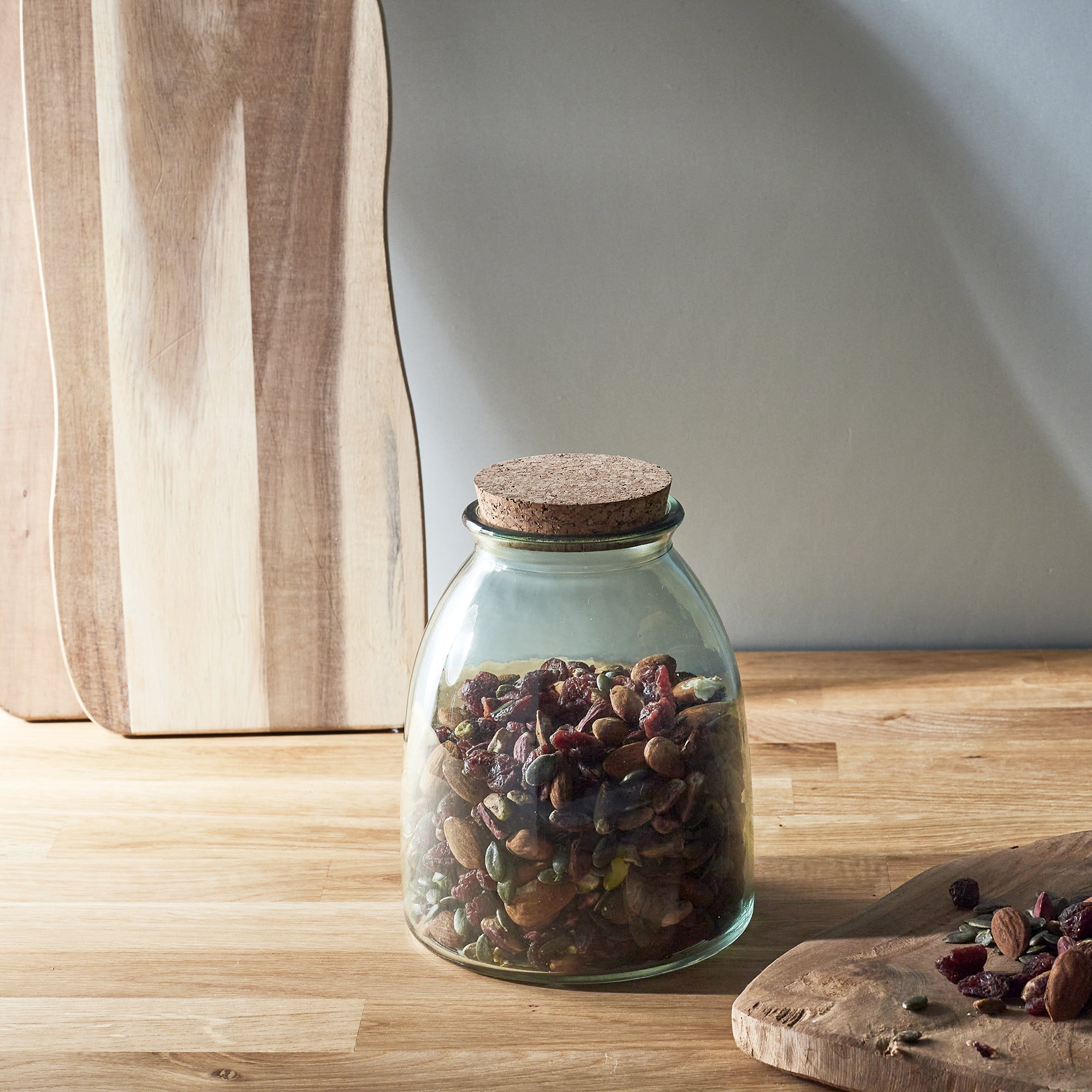 BOCAL VERRE COUVERCLE LIEGE 1L