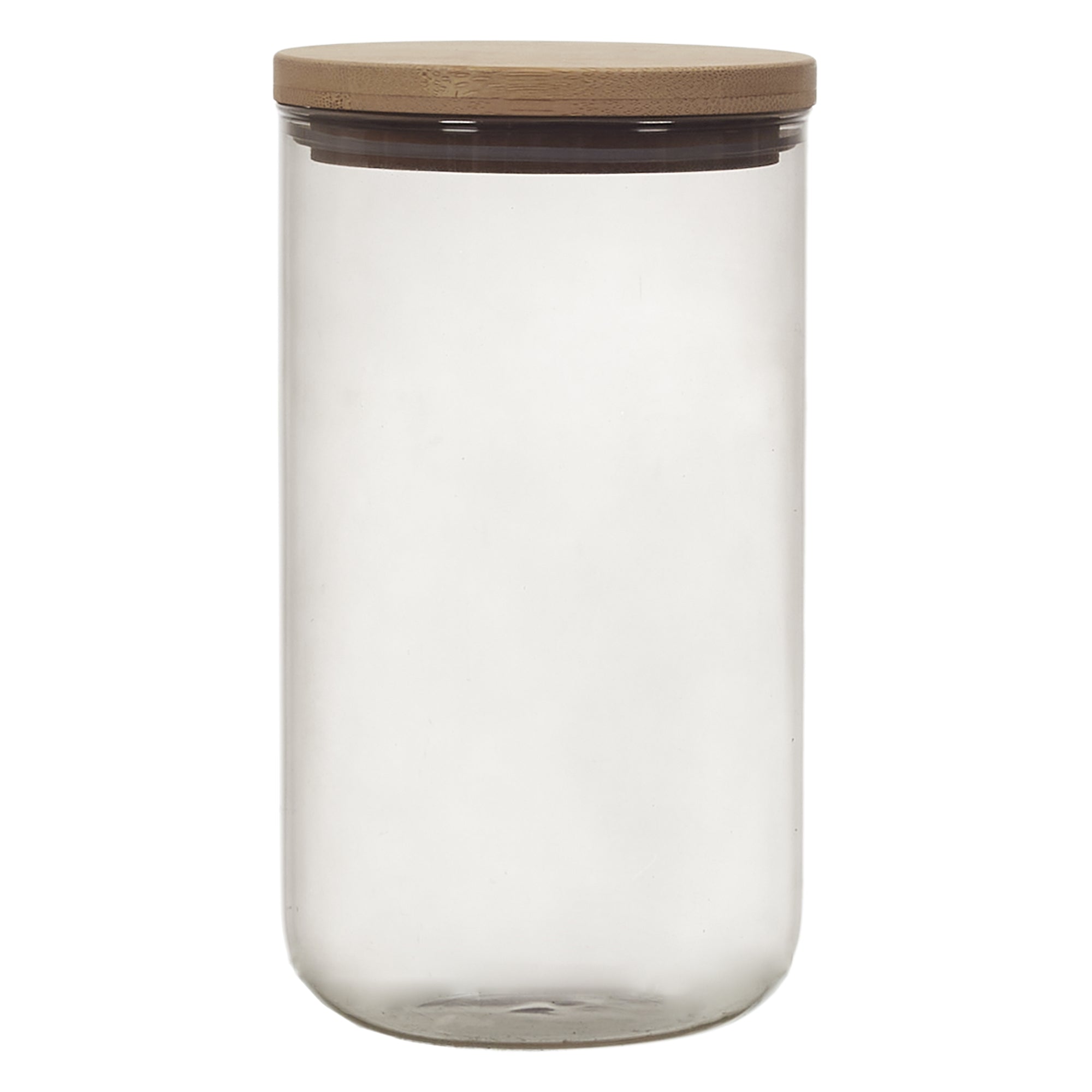 BOCAL VERRE COLORE COUVERCLE BAMBOU 1L