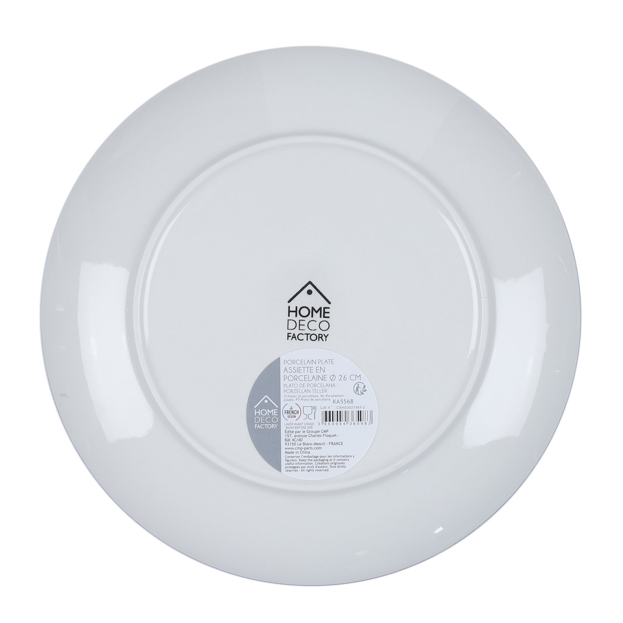 ASSIETTE MANDALA BLEU D26CM - LOT DE 6