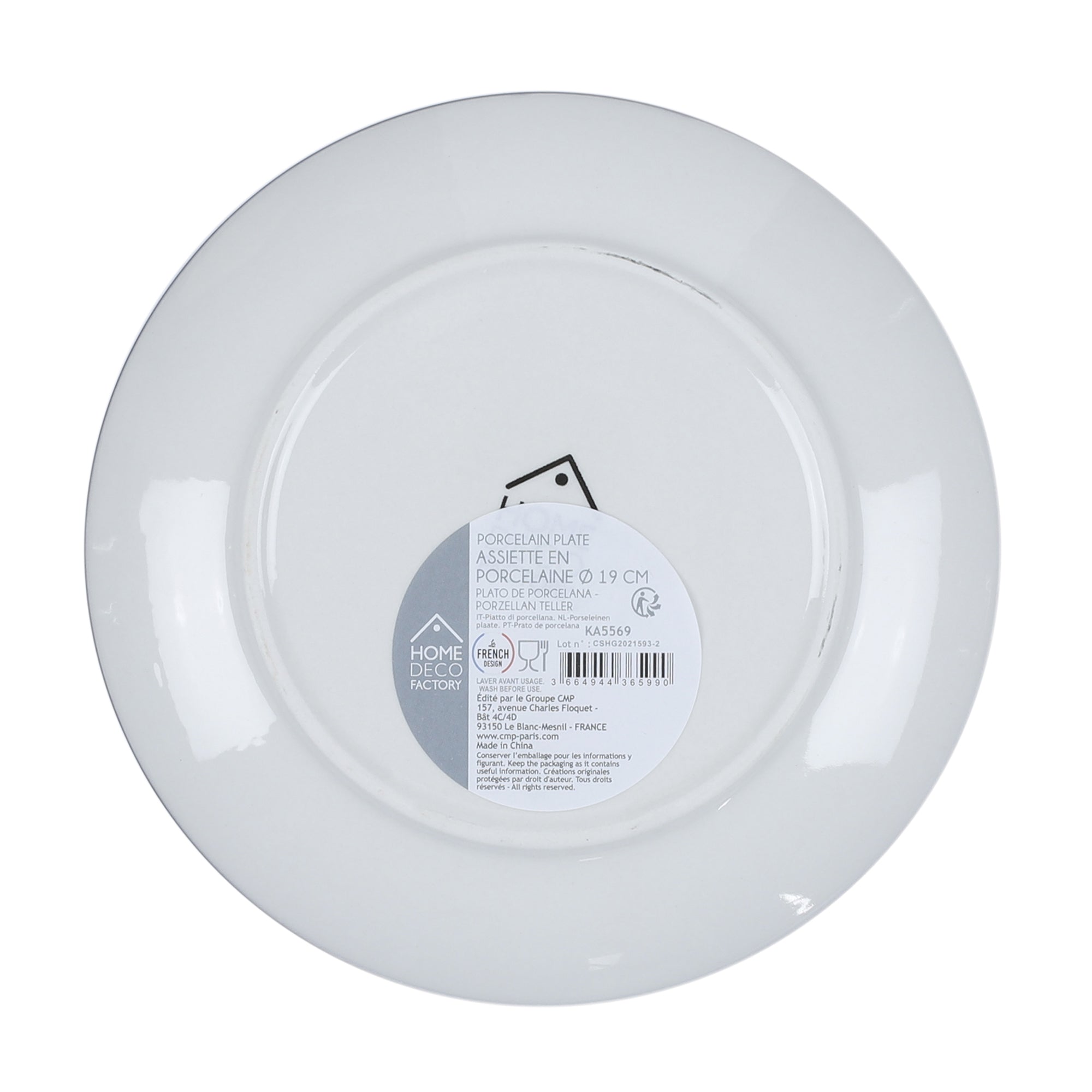 ASSIETTE MANDALA BLEU D19CM - LOT DE 6