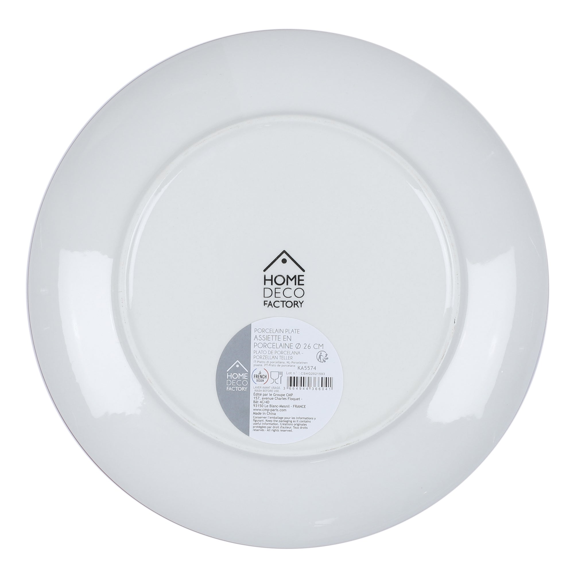 ASSIETTE MANDALA ORANGE D27CM - LOT DE 6