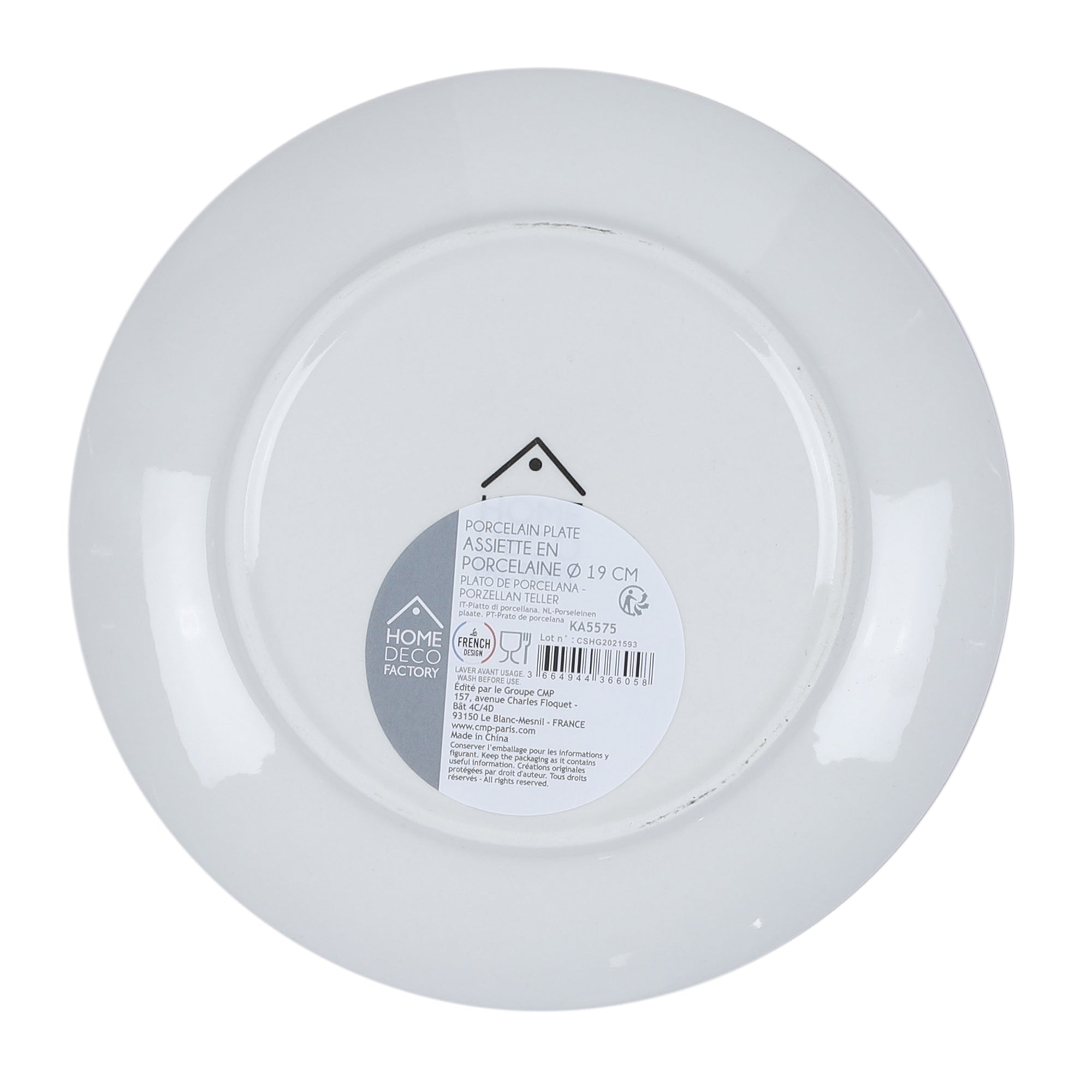 ASSIETTE MANDALA ORANGE D19CM - LOT DE 6