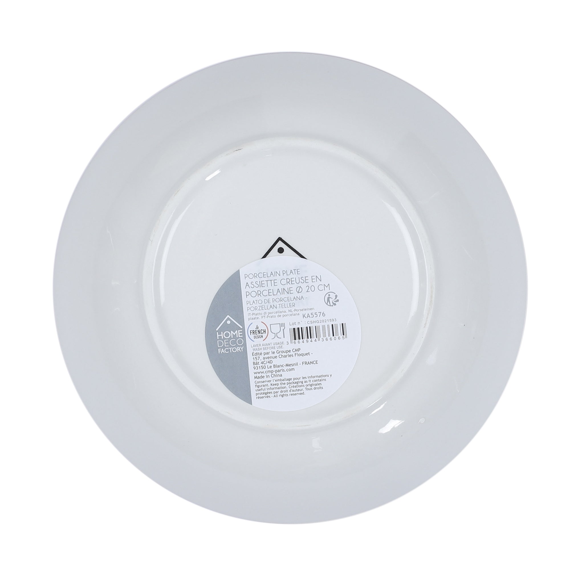 ASSIETTE CREUSE MANDALA ORANGE D20CM - LOT DE 6