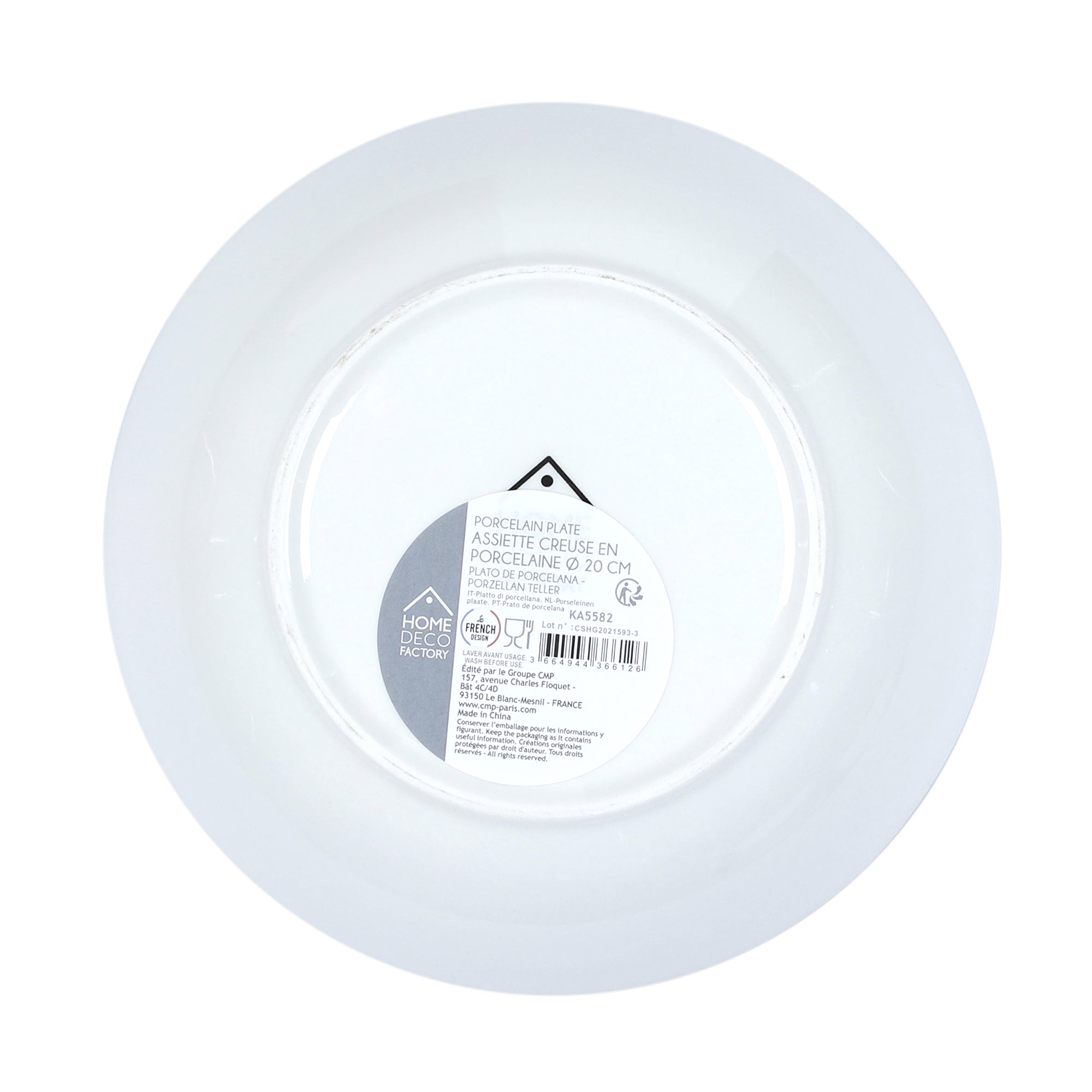 ASSIETTE CREUSE MANDALA VERT D20CM - LOT DE 6