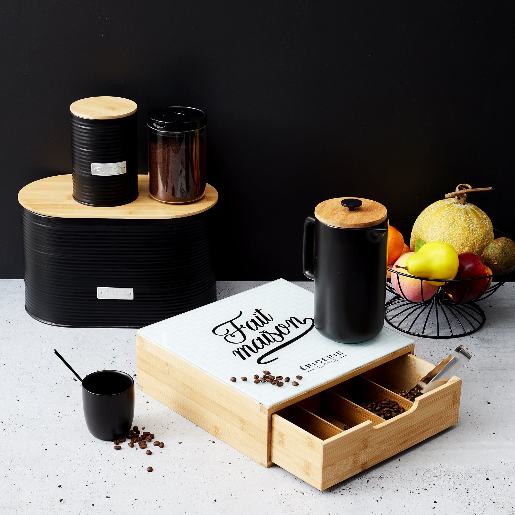 PORTE CAPSULE TIROIR BOIS ET VERRE BROOKLYN