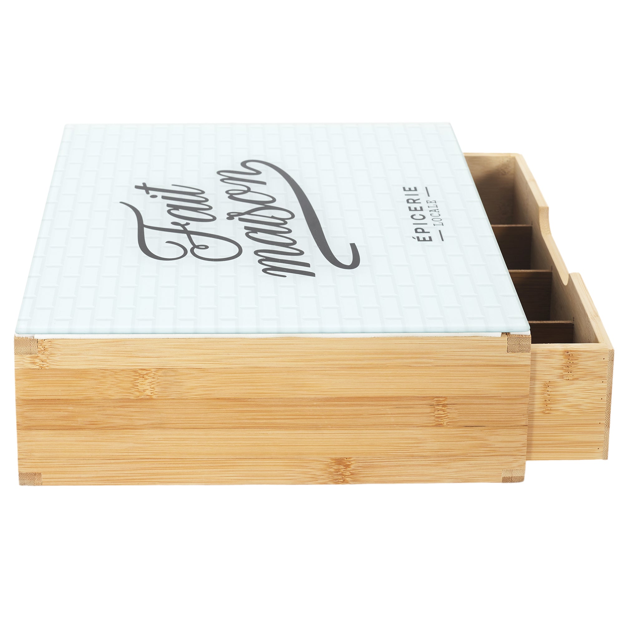 PORTE CAPSULE TIROIR BOIS ET VERRE BROOKLYN