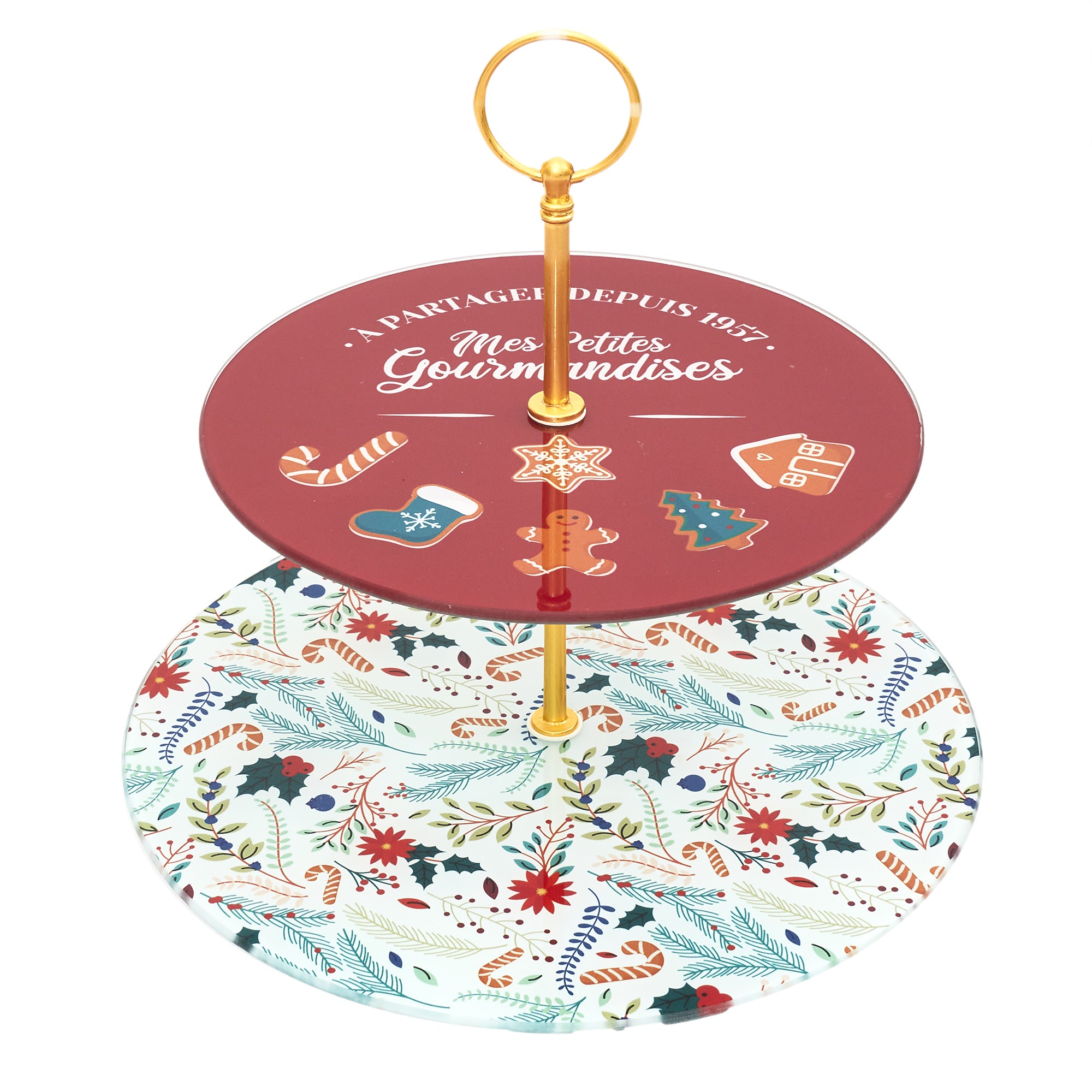 PLATEAU DE PRESENTATION DOUBLE NOEL D25CM