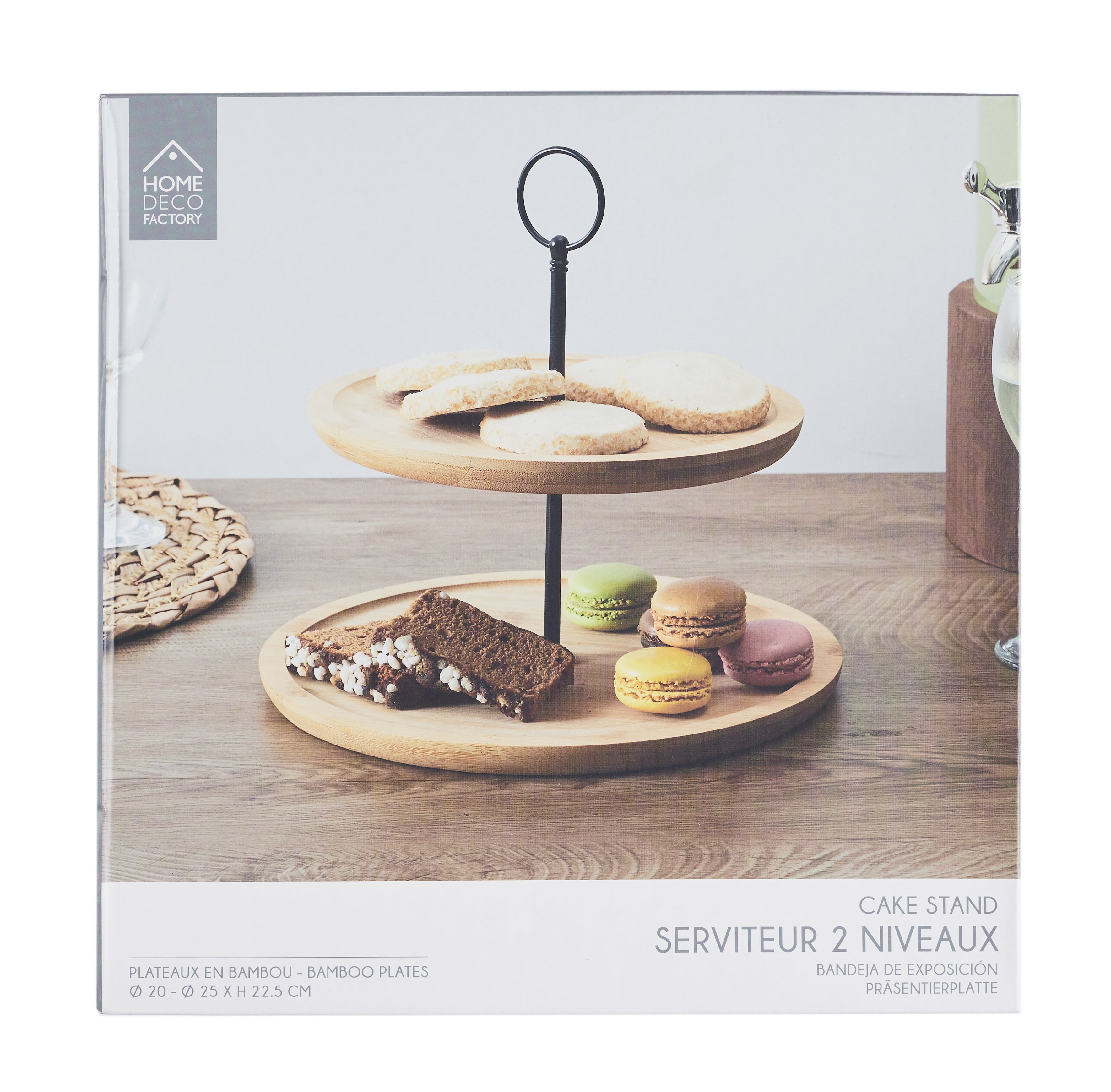 PRESENTOIR 2 ETAGES BAMBOU
