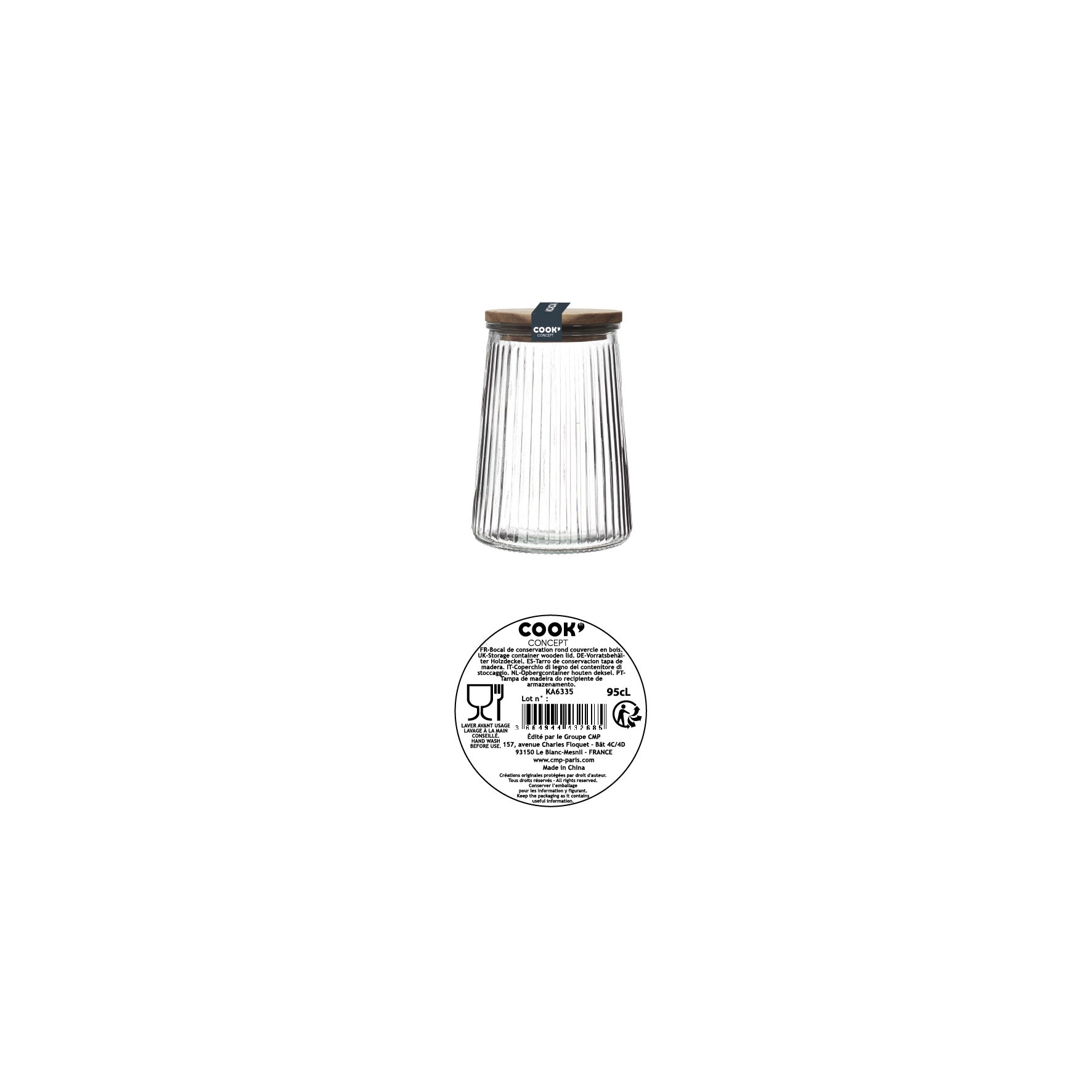 BOCAL EN VERRE TOP ACACIA 95CL