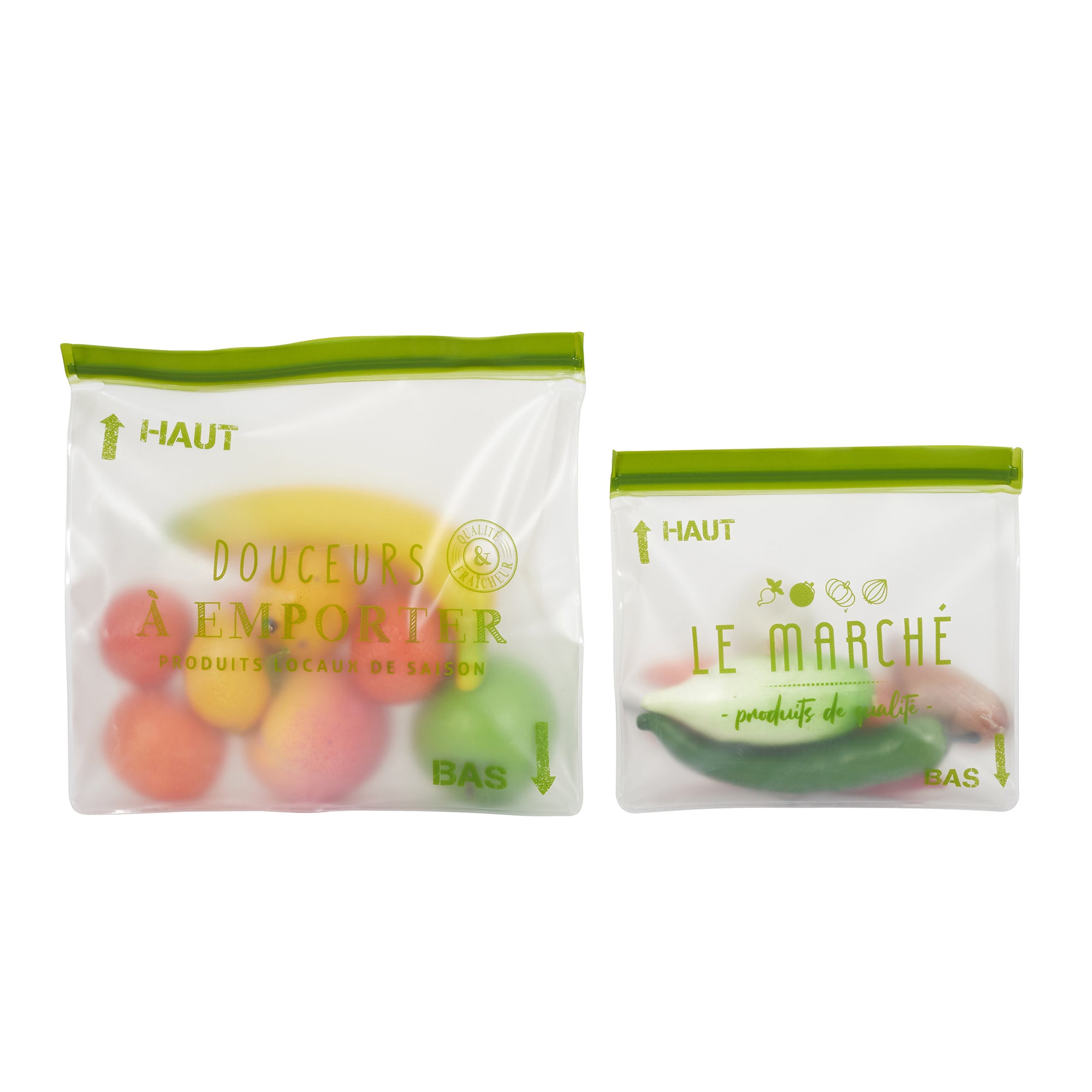 SAC DE CONSERVATION REUTILISABLE IMPRIME X2