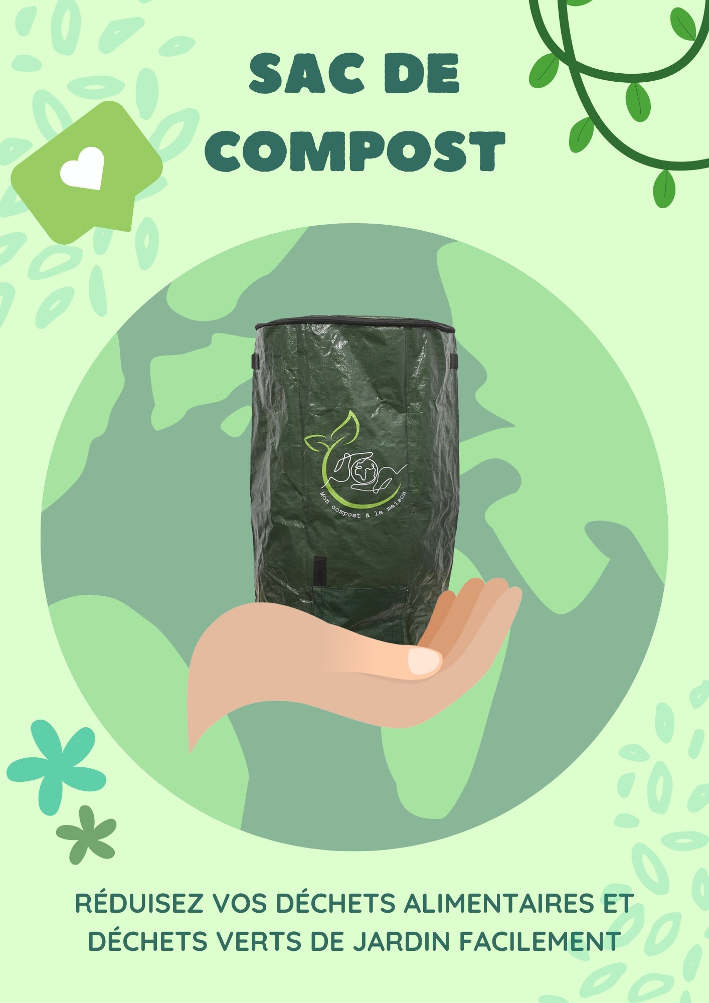 SAC DE COMPOST POUR JARDIN 127L