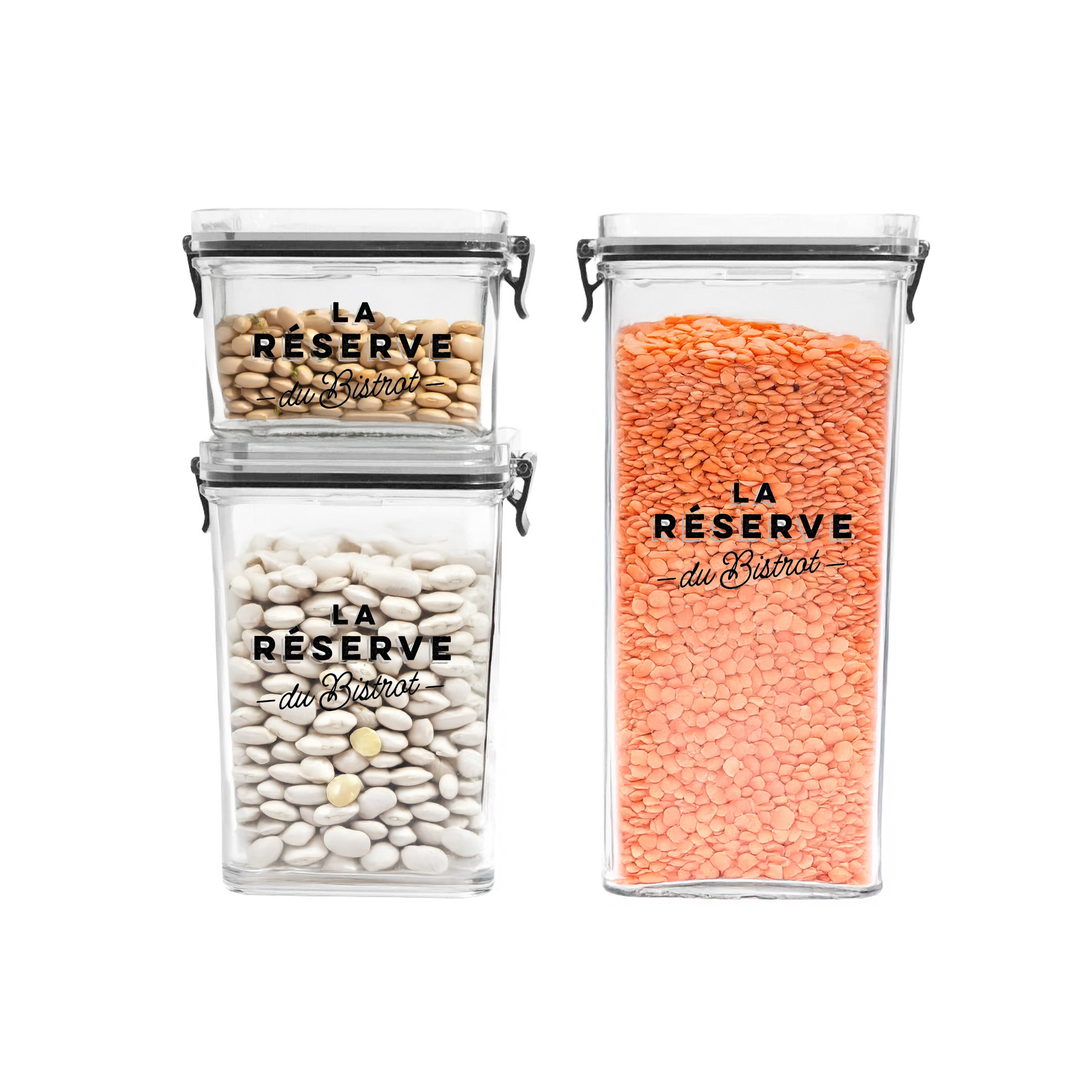 BOITES DE CONSERVATION X3 EMPILABLES BISTROT