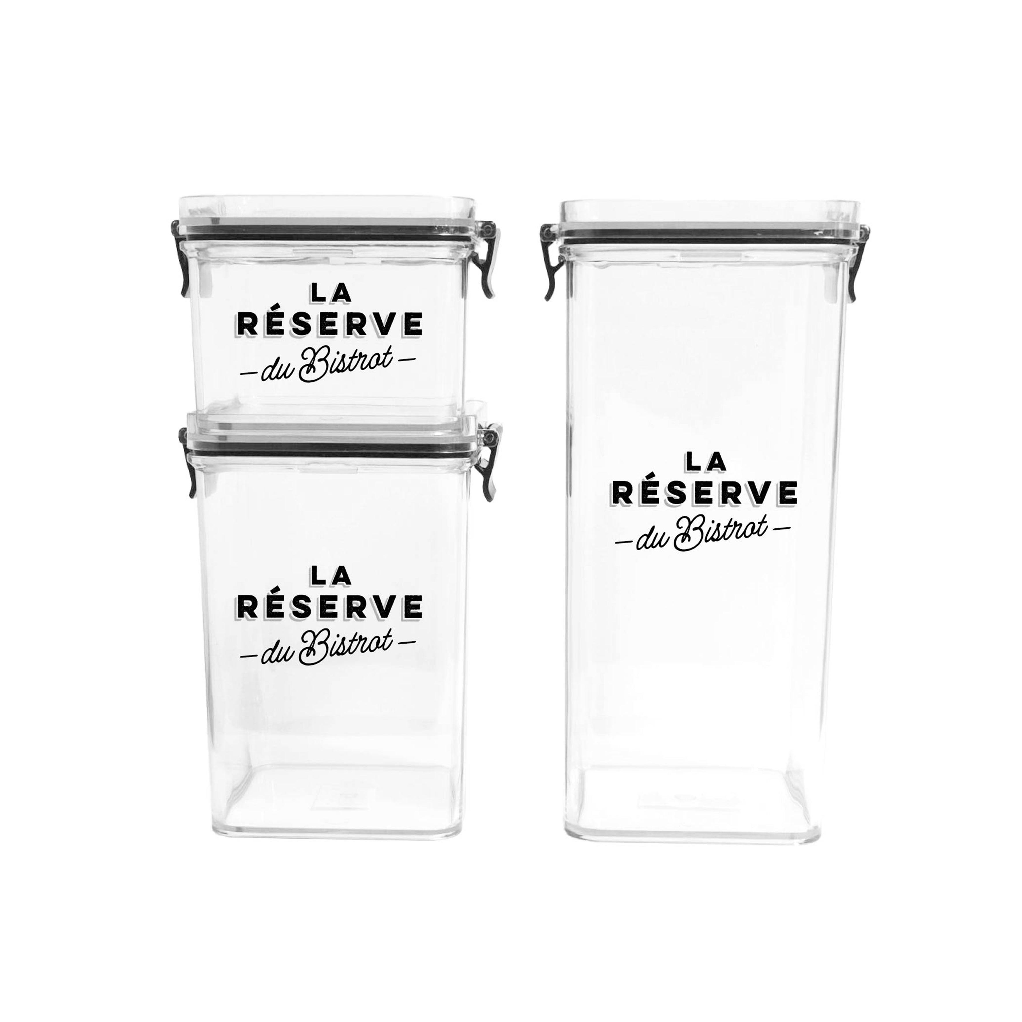 BOITES DE CONSERVATION X3 EMPILABLES BISTROT