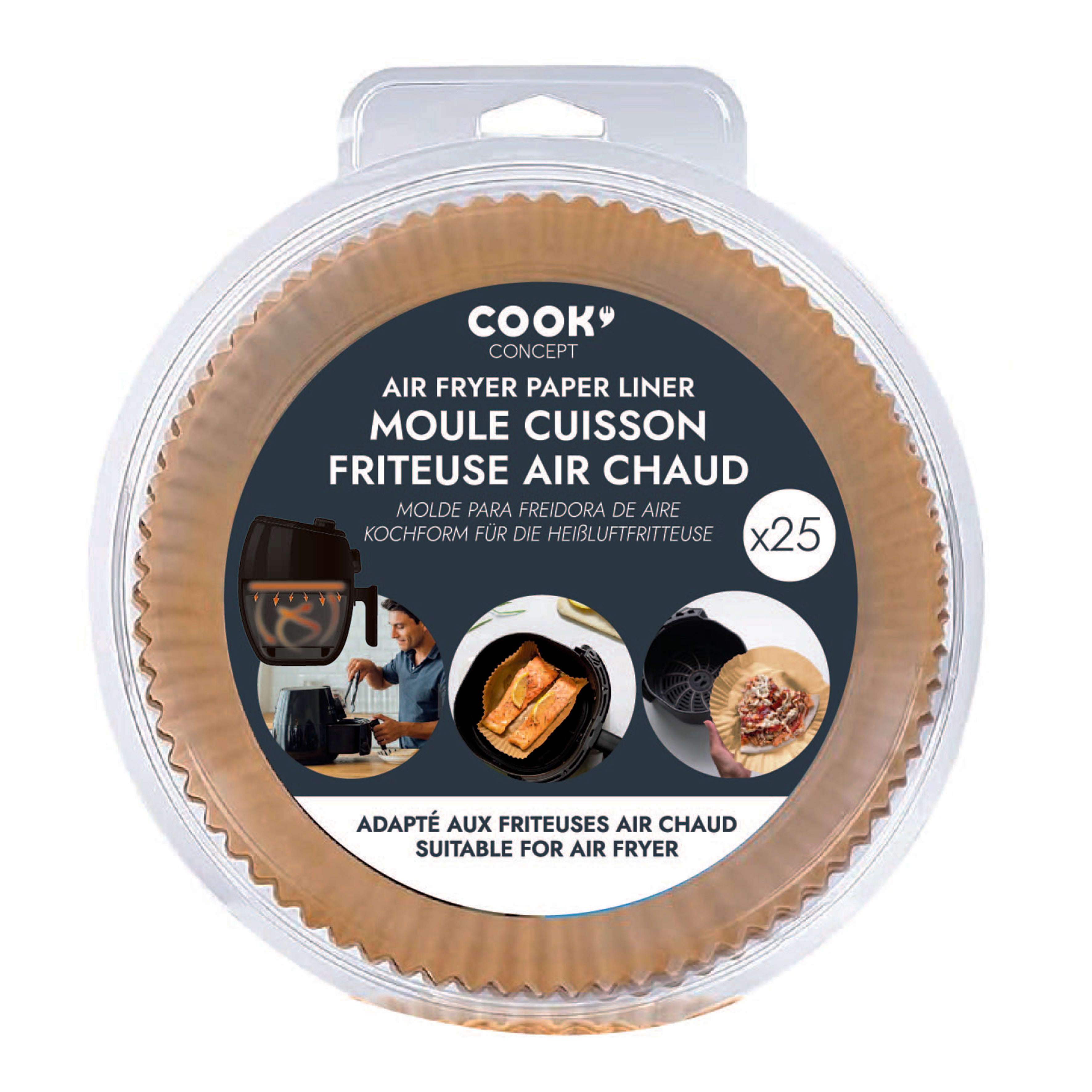 PAPIER DE CUISSON ROND FRITEUSE A AIR X25 20CM