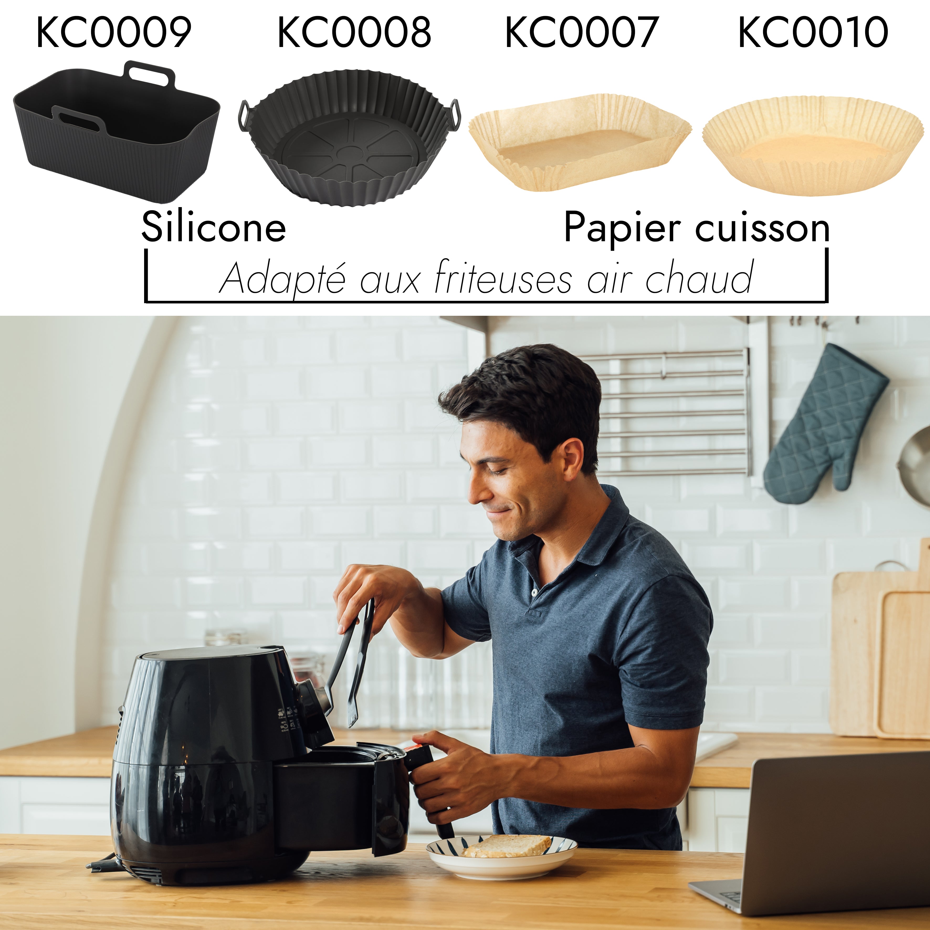 PAPIER DE CUISSON ROND FRITEUSE A AIR X25 20CM