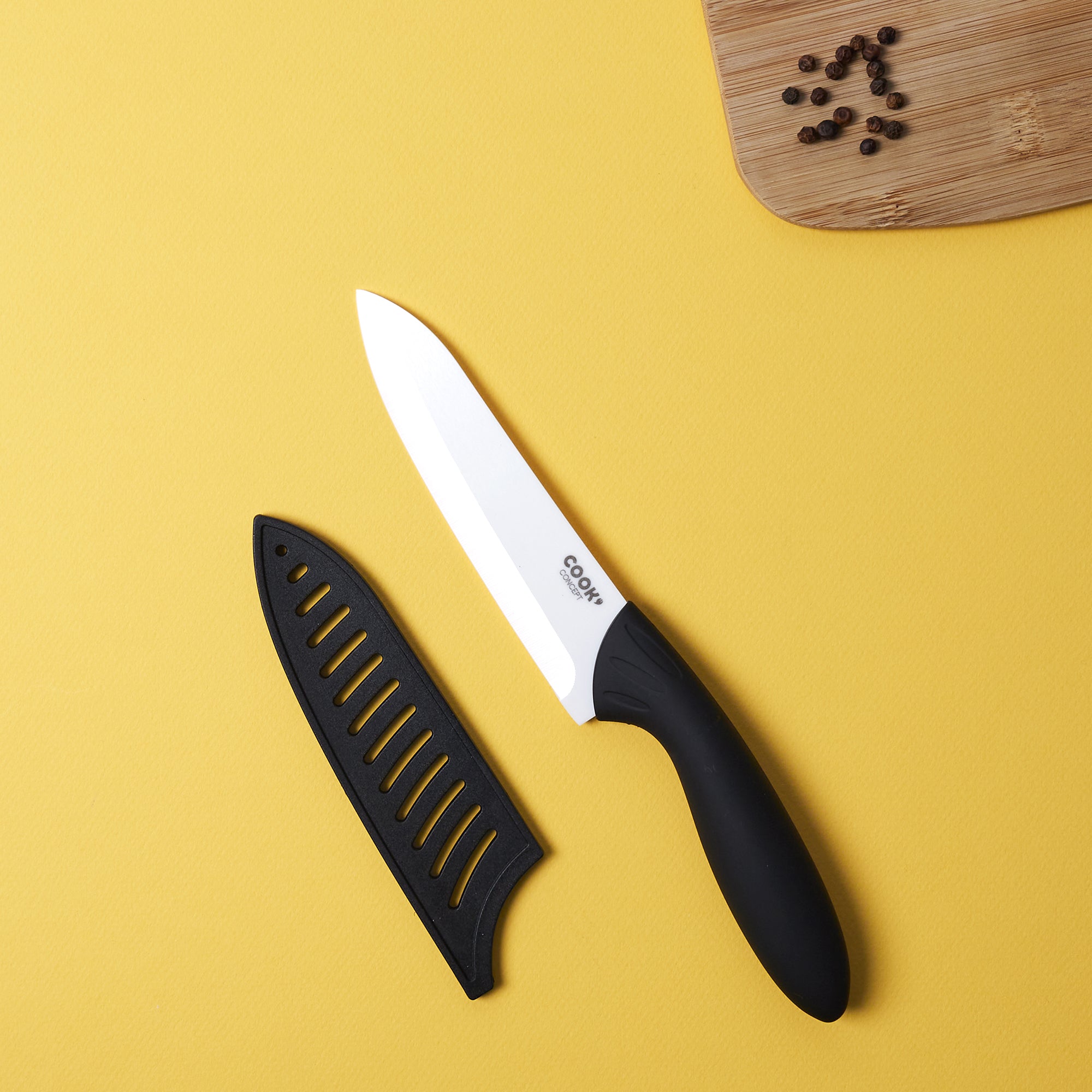 COUTEAU CERAMIQUE 15CM MANCHE SOFT AVEC ETUI