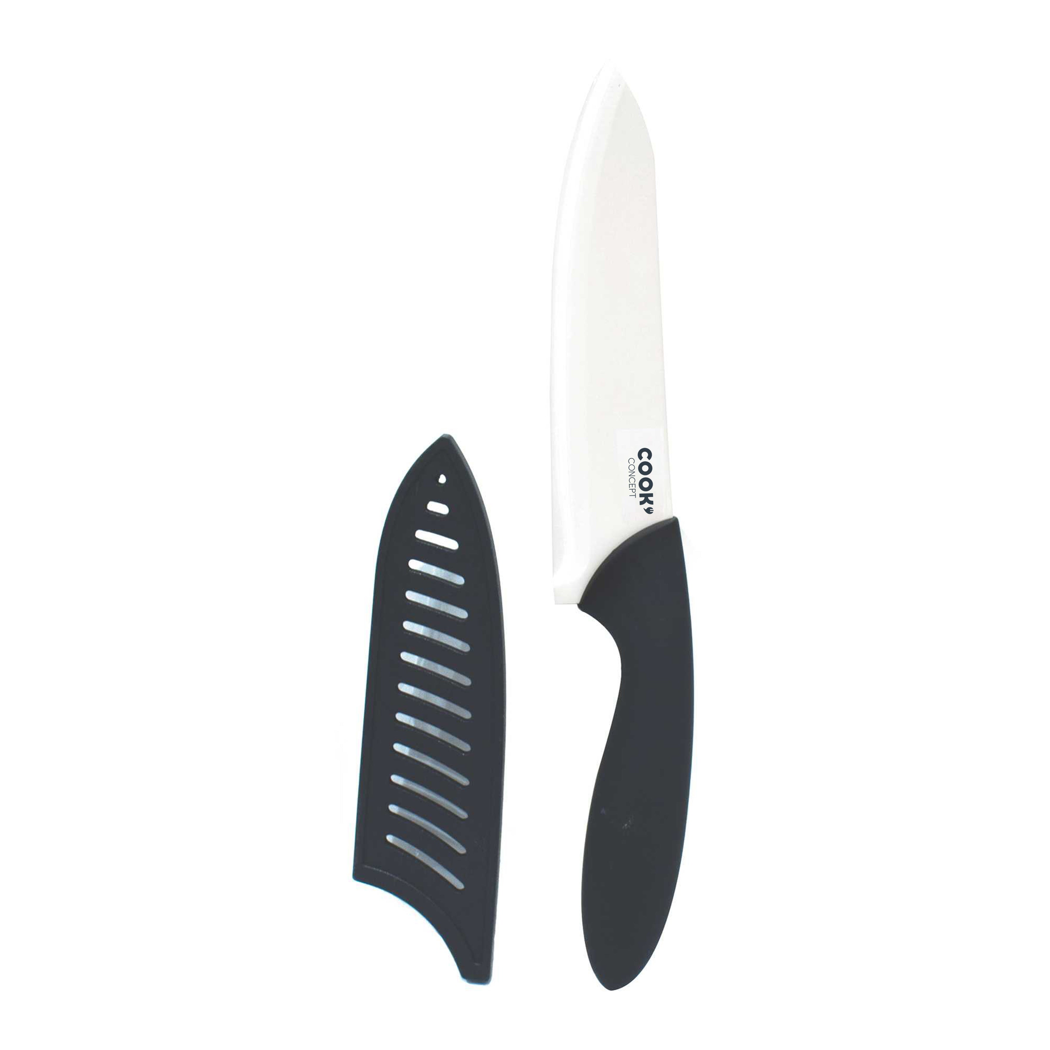 COUTEAU CERAMIQUE 15CM MANCHE SOFT AVEC ETUI