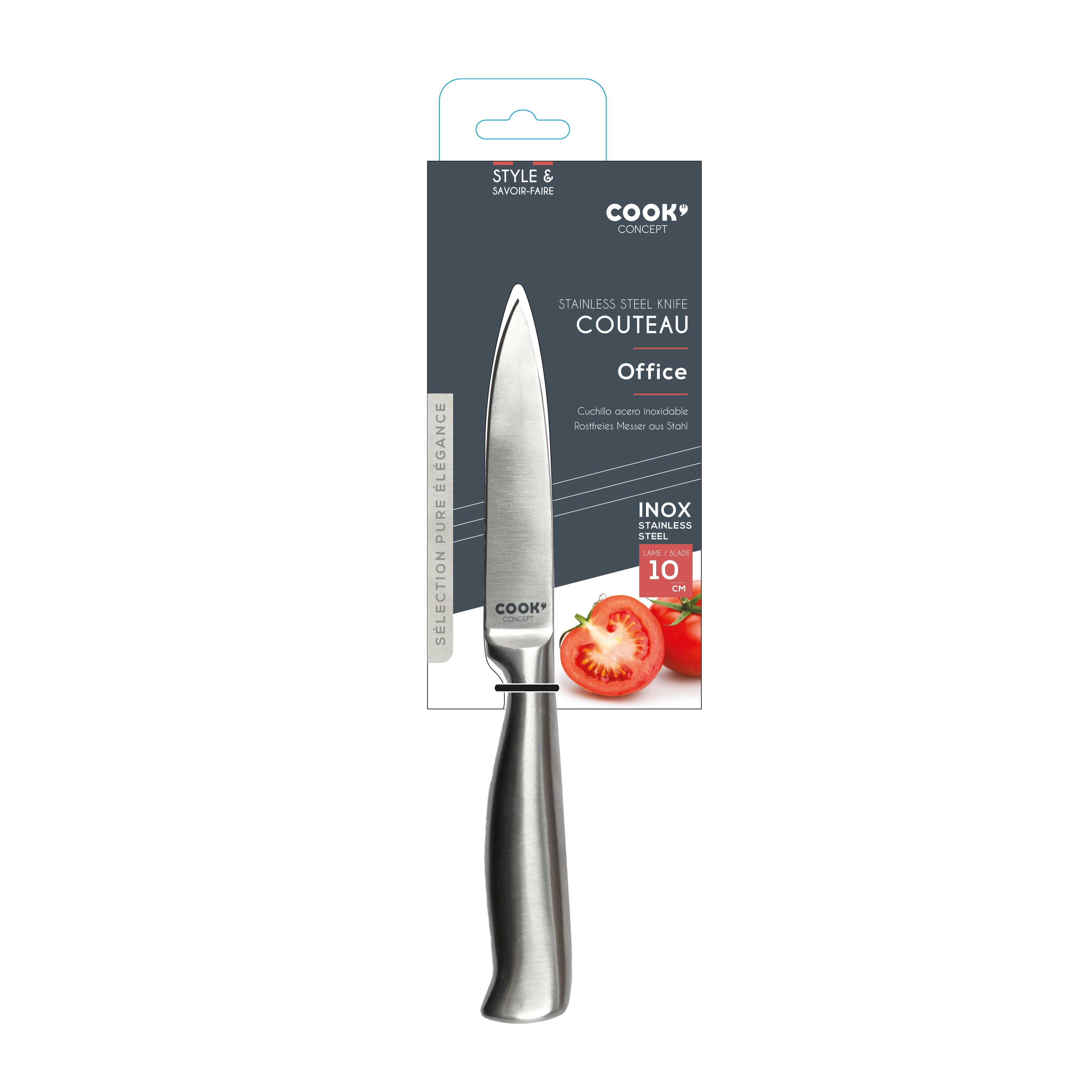 COUTEAU ACIER INOXYDABLE LAME 10.5CM