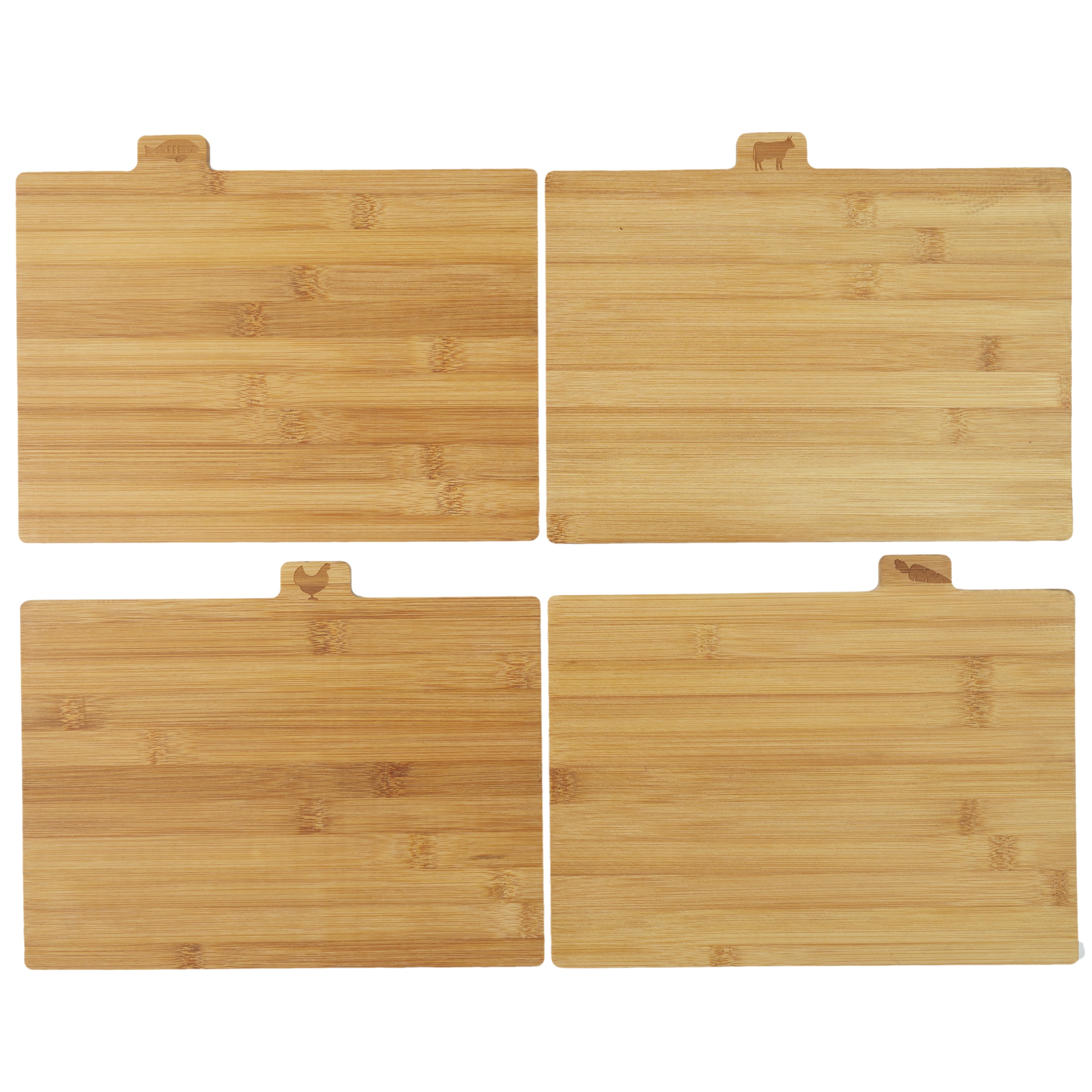 PLANCHE A DECOUPER BAMBOU X4 AVEC SOCLE METAL