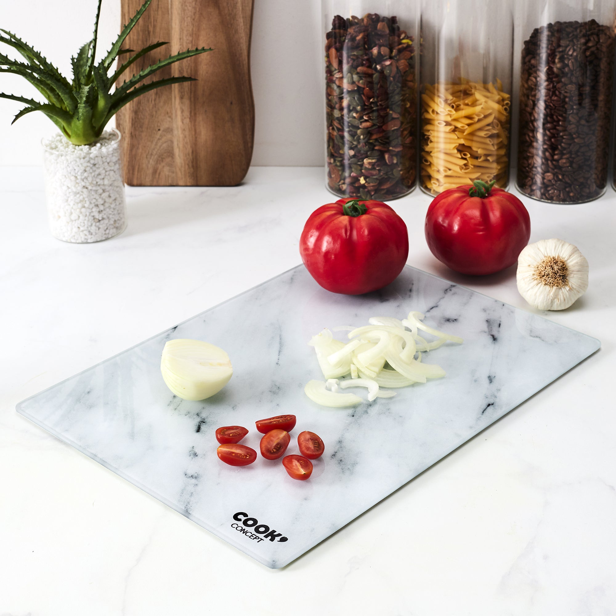 PLANCHE A DECOUPER EN VERRE EFFET MARBRE