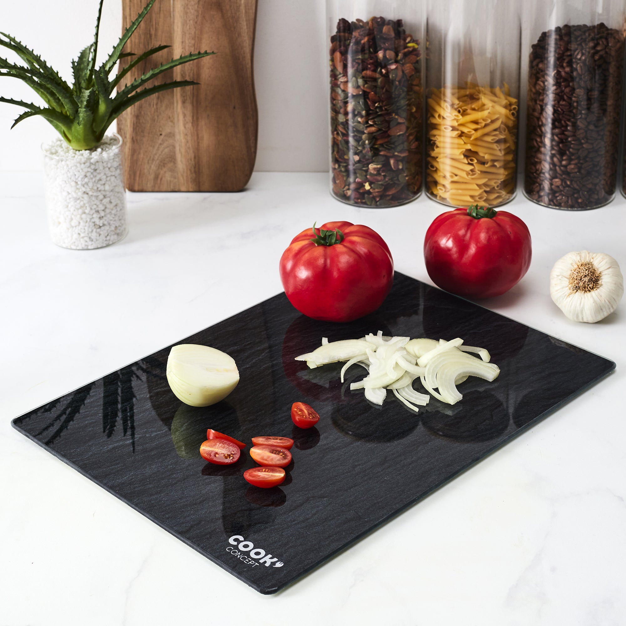 PLANCHE A DECOUPER EN VERRE EFFET ARDOISE