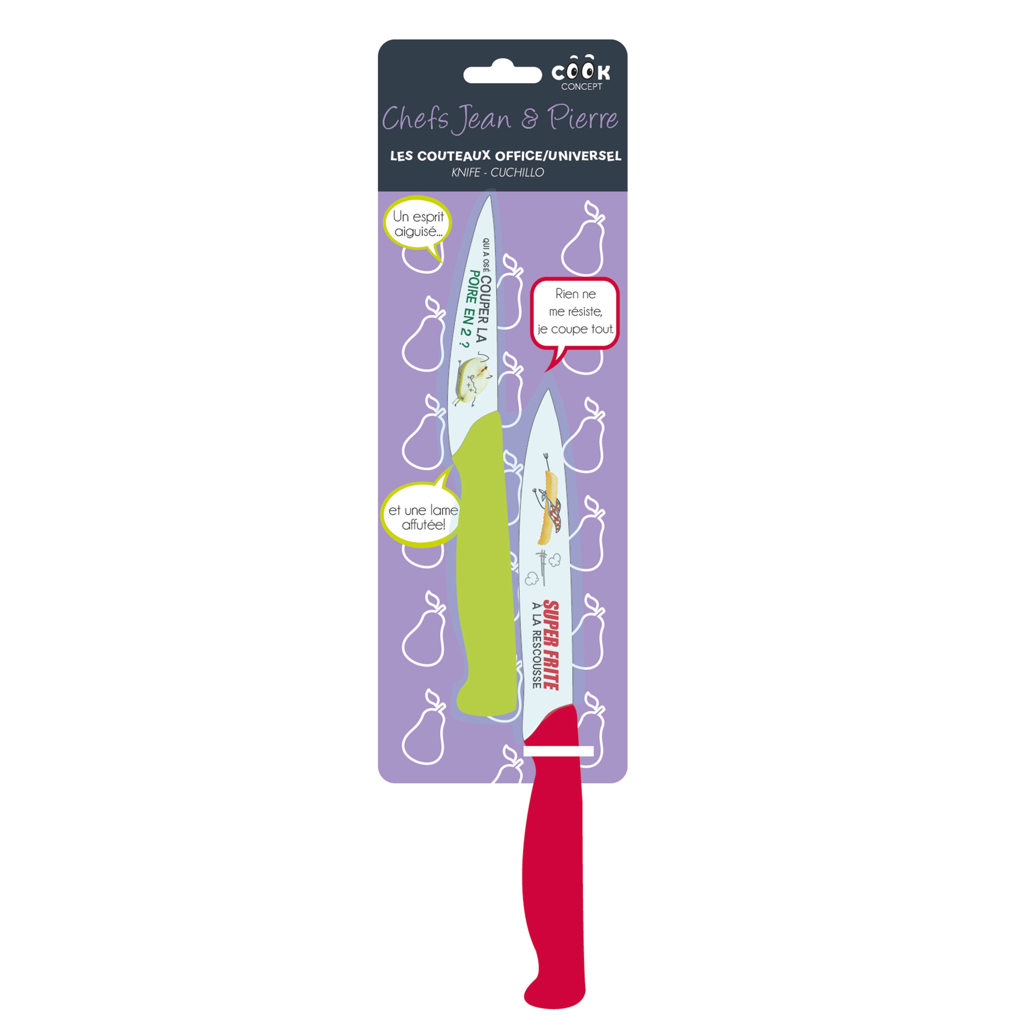 COUTEAU X2 OFFICE ET UNIVERSEL INOX LUDIQUE