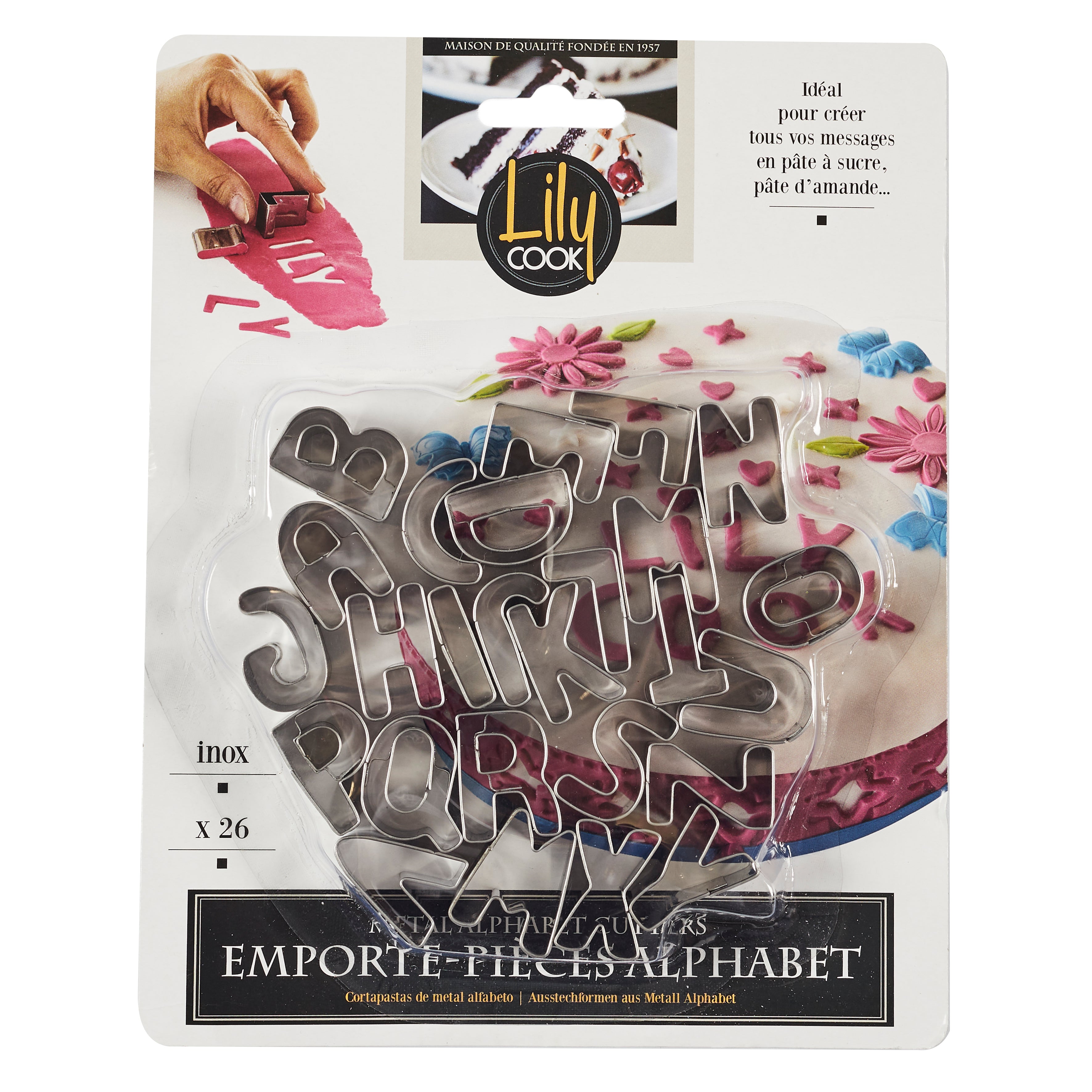 EMPORTE PIECE INOX ALPHABET X26