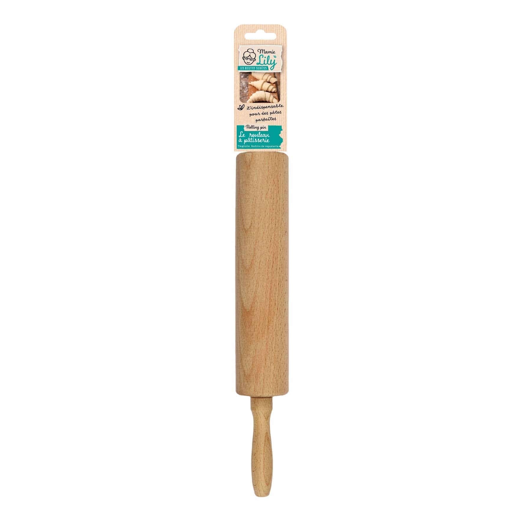 ROULEAU A PATISSERIE EN BOIS L44CM