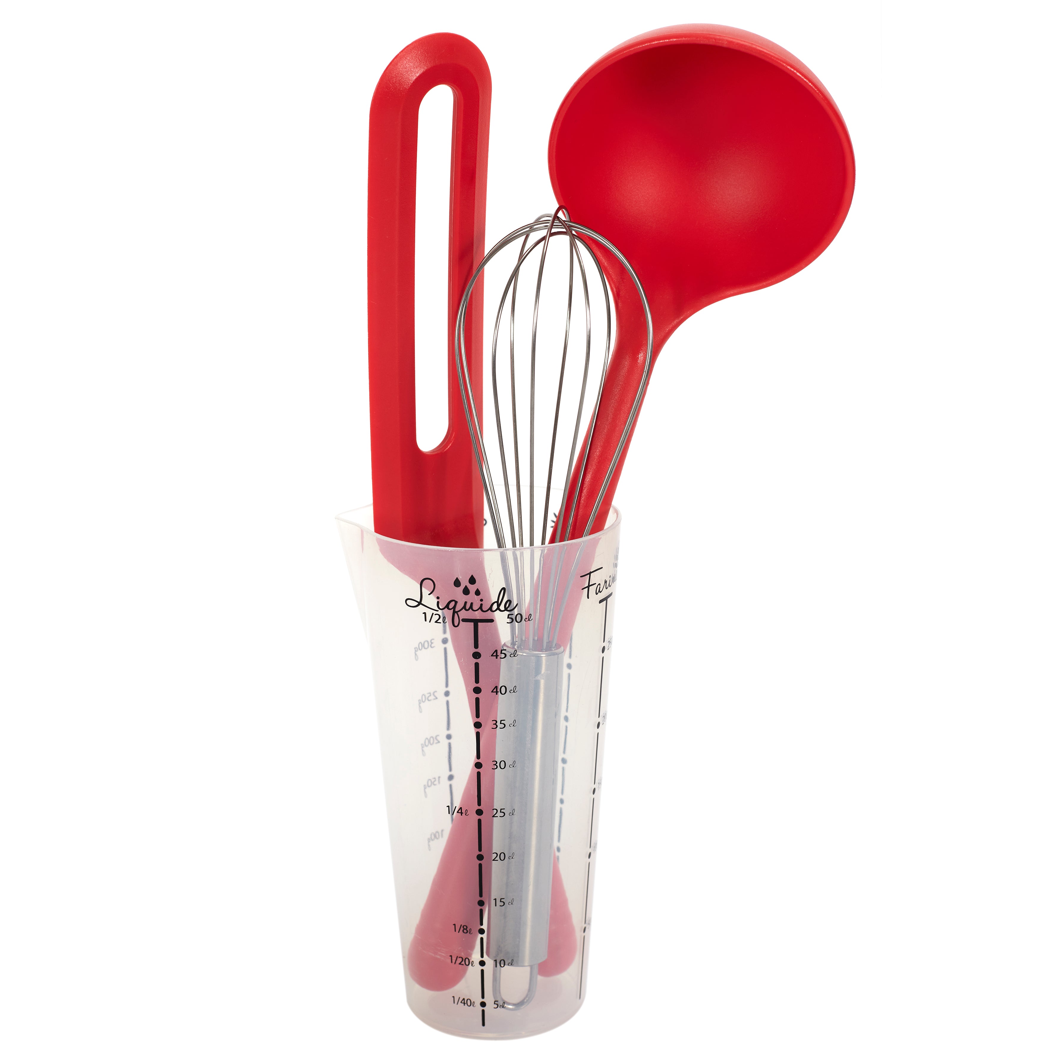SET 3 USTENSILES AVEC VERRE DOSEUR