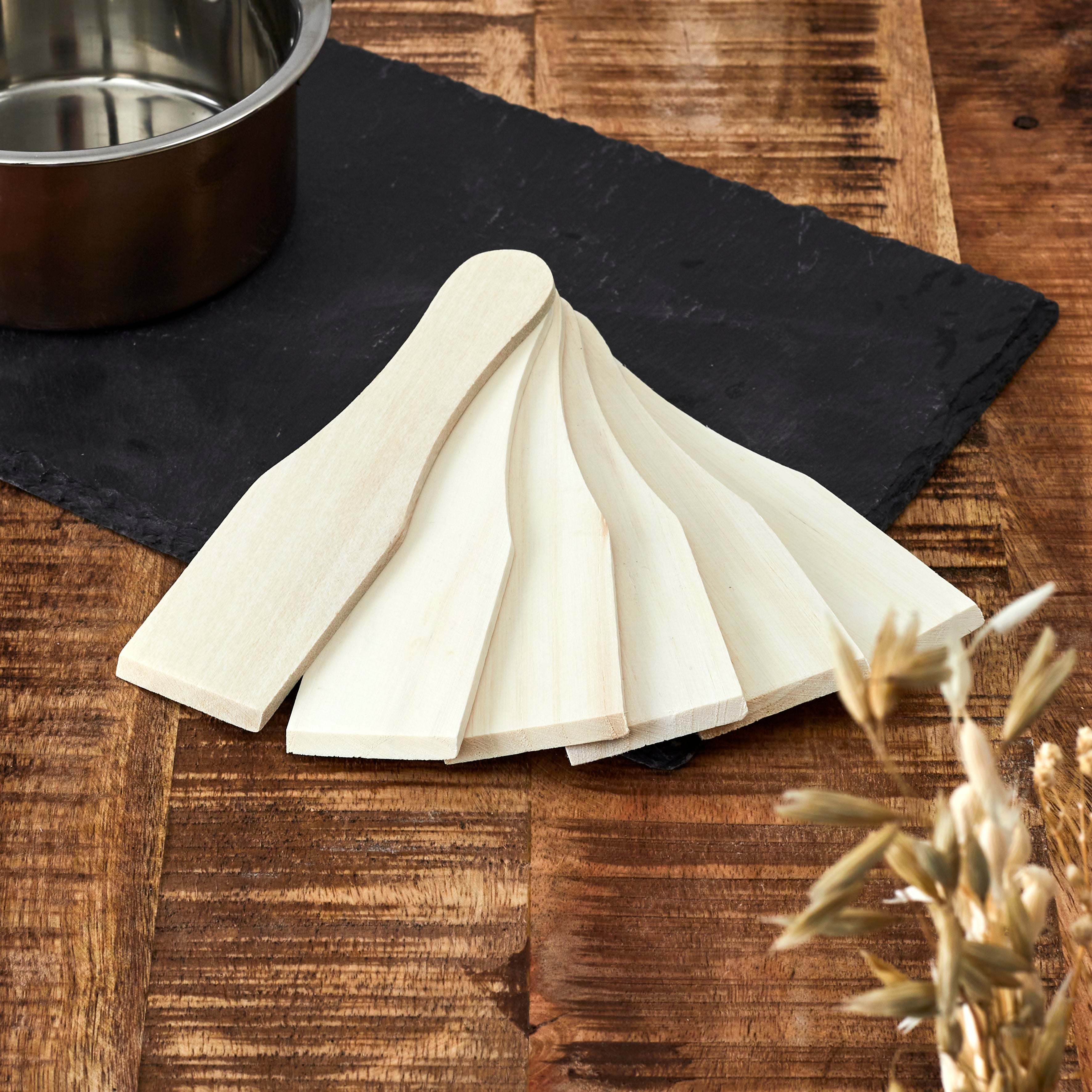 SPATULE A RACLETTE EN BOIS X6