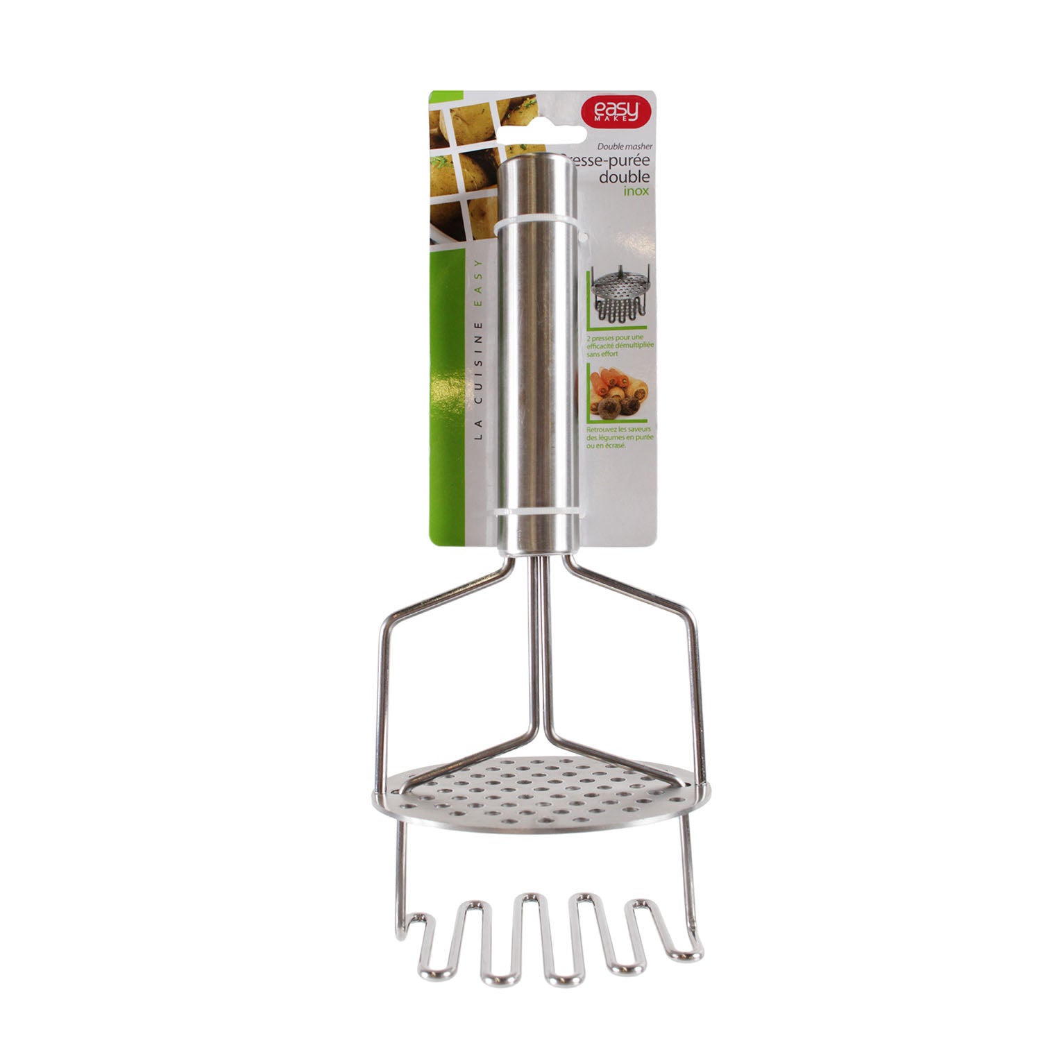 PRESSE PUREE DOUBLE MANUEL INOX