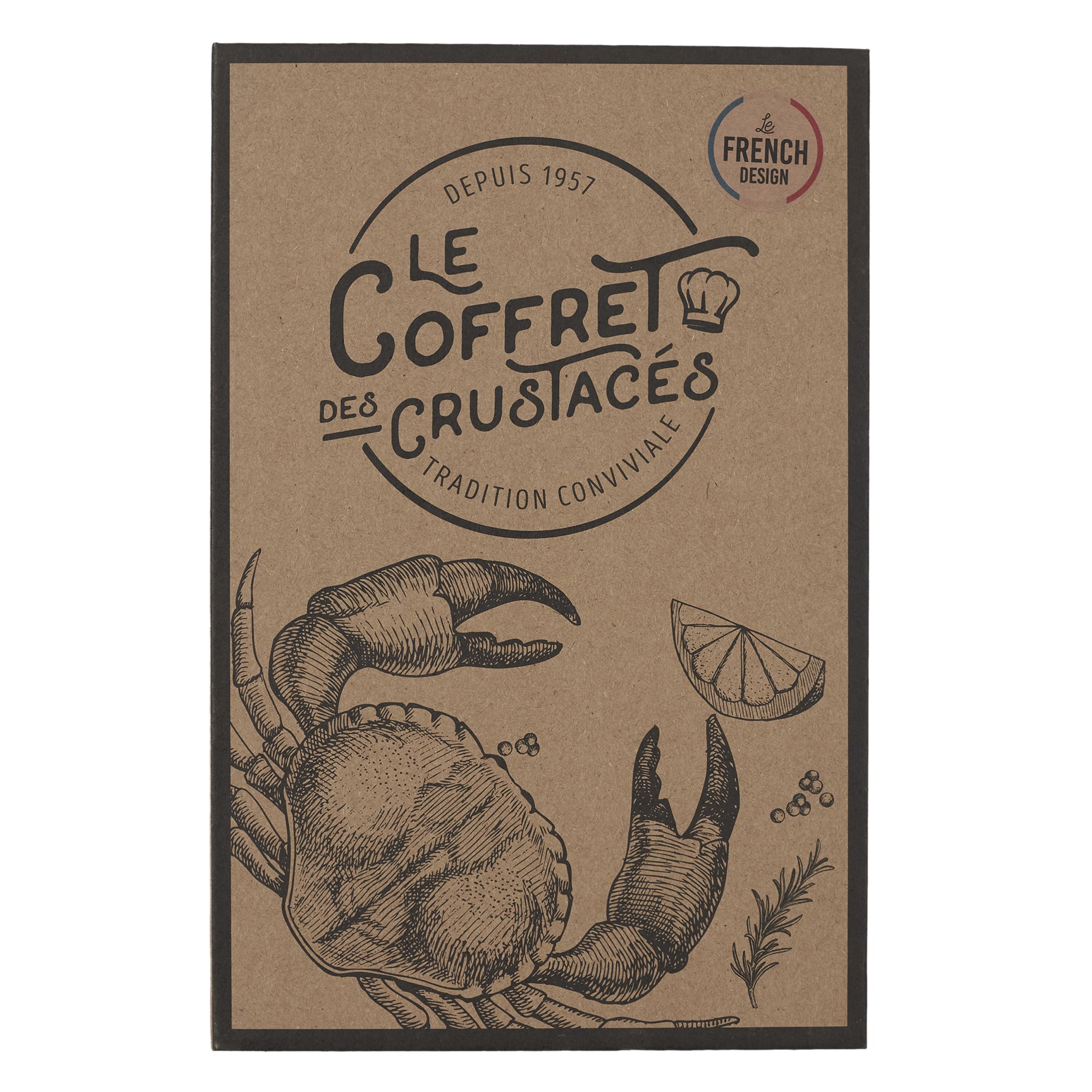 COFFRET CRUSTACES PINCE X1 PIQUE FOURCHETTE X6